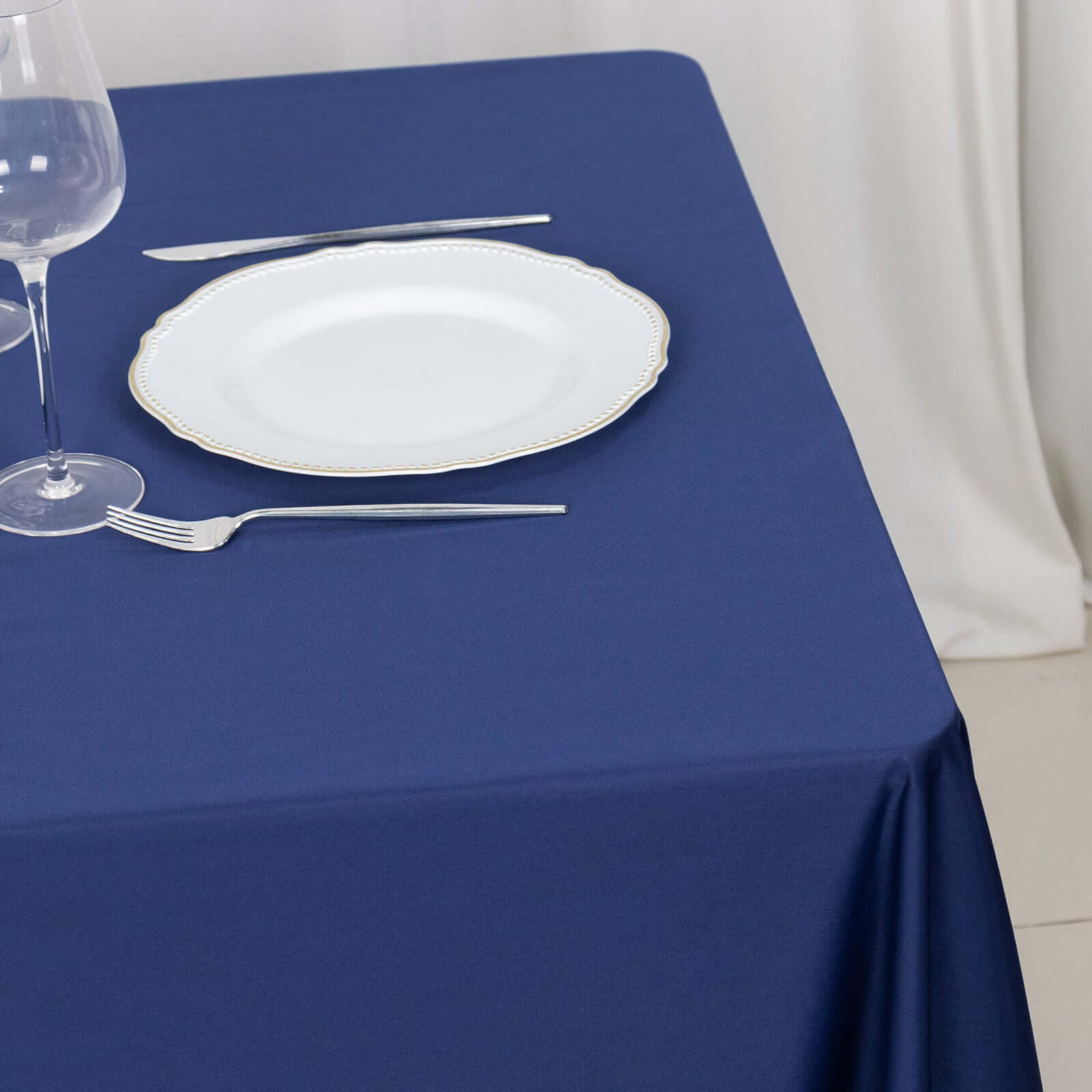 Scuba Square Tablecloth 70"x70" Navy Blue - Wrinkle Free Table Cover - Image 8