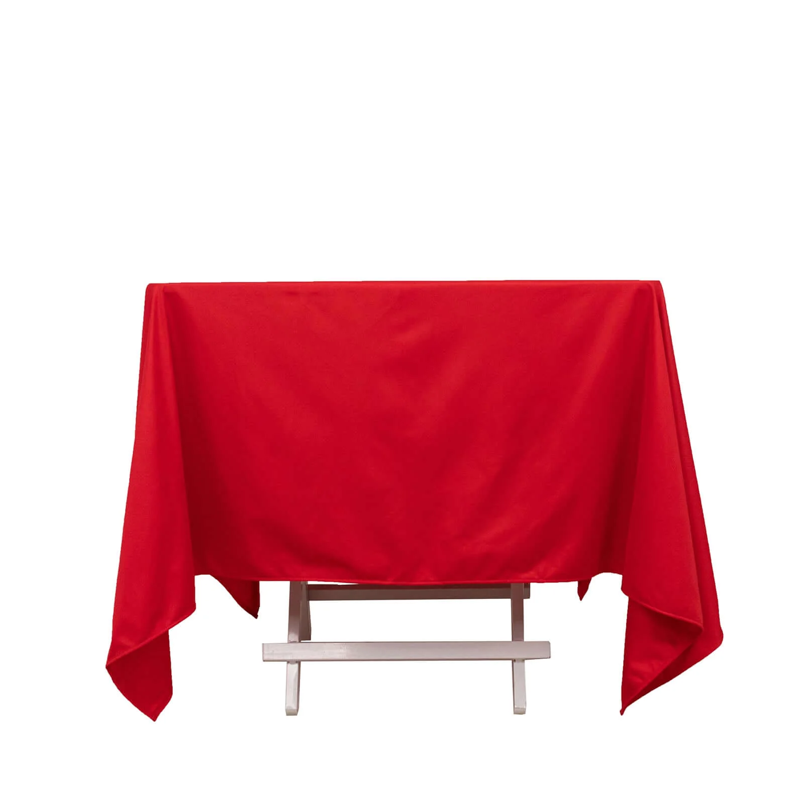 Scuba Square Tablecloth 70"x70" Red - Wrinkle Free Table Cover - Image 6
