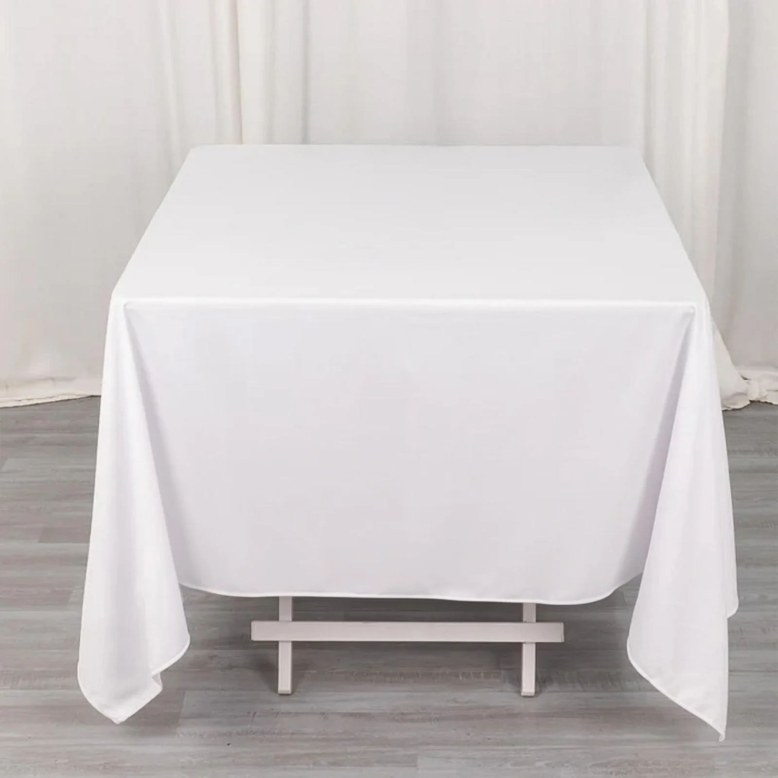 Scuba Square Tablecloth 70"x70" White - Wrinkle Free & Stain Resistant Sophisticated Table Cover - Image 7