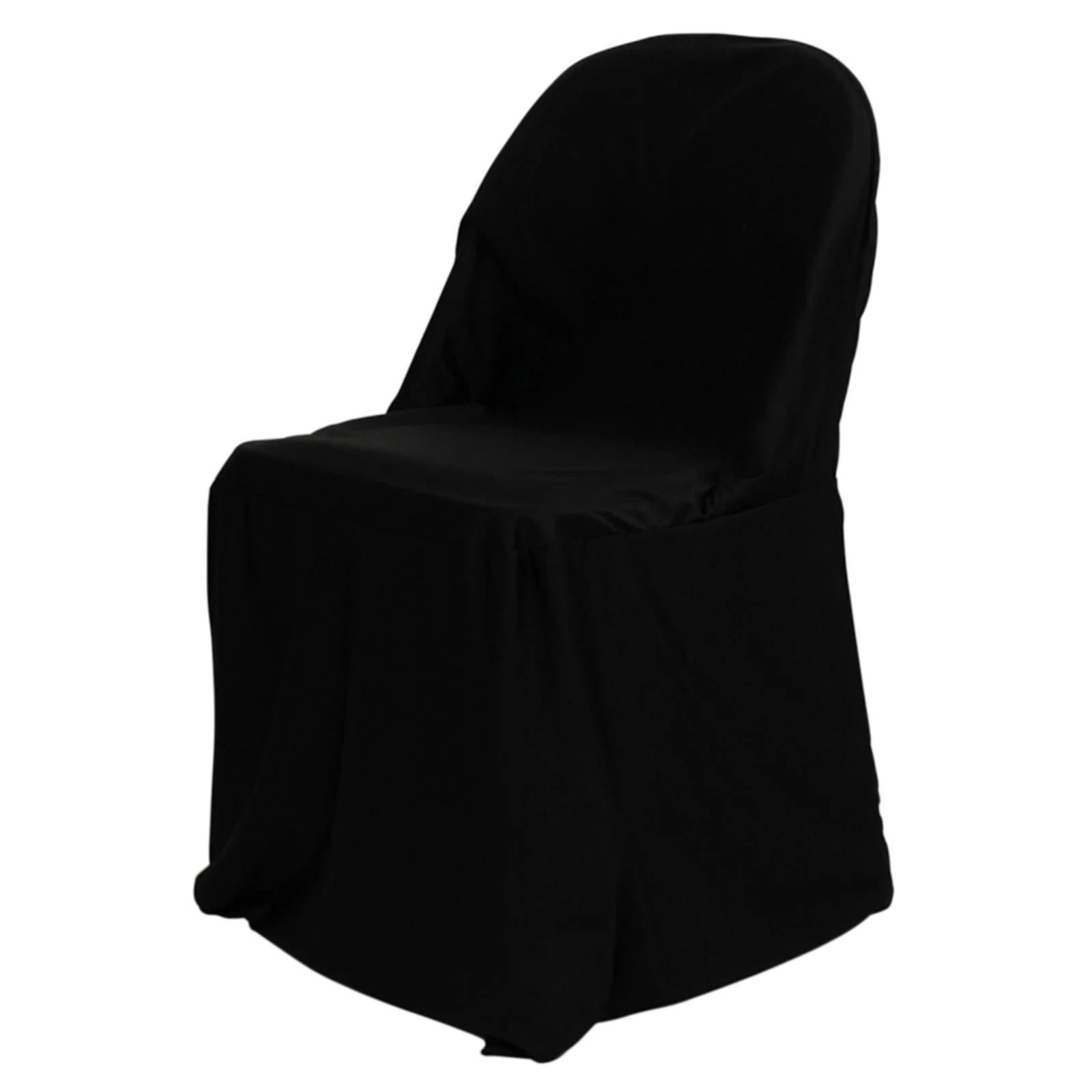 Scuba Stretch Folding Chair Cover Black - Wrinkle Free & Durable Slipcover - Image 6