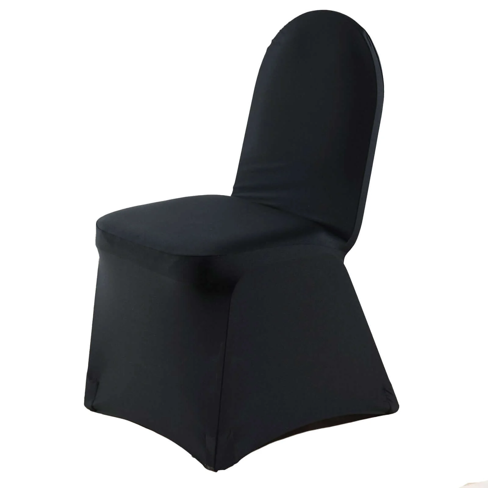 Premium Spandex Stretch Fitted Banquet Chair Cover 220GSM Black with Foot Pockets - Durable Slipcover - Image 6
