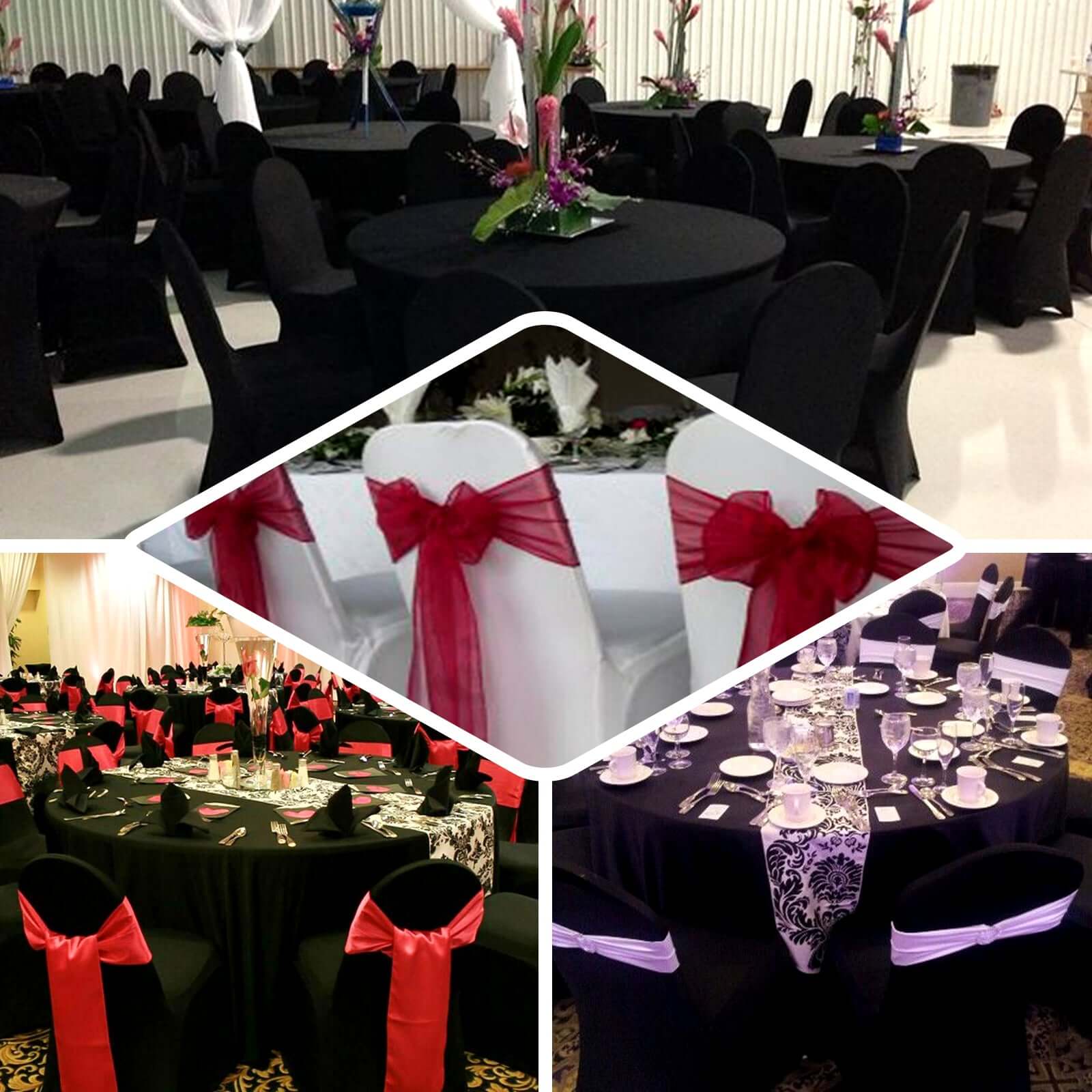 Premium Spandex Stretch Fitted Banquet Chair Cover 220GSM Navy Blue with Foot Pockets - Durable Slipcover - Image 5