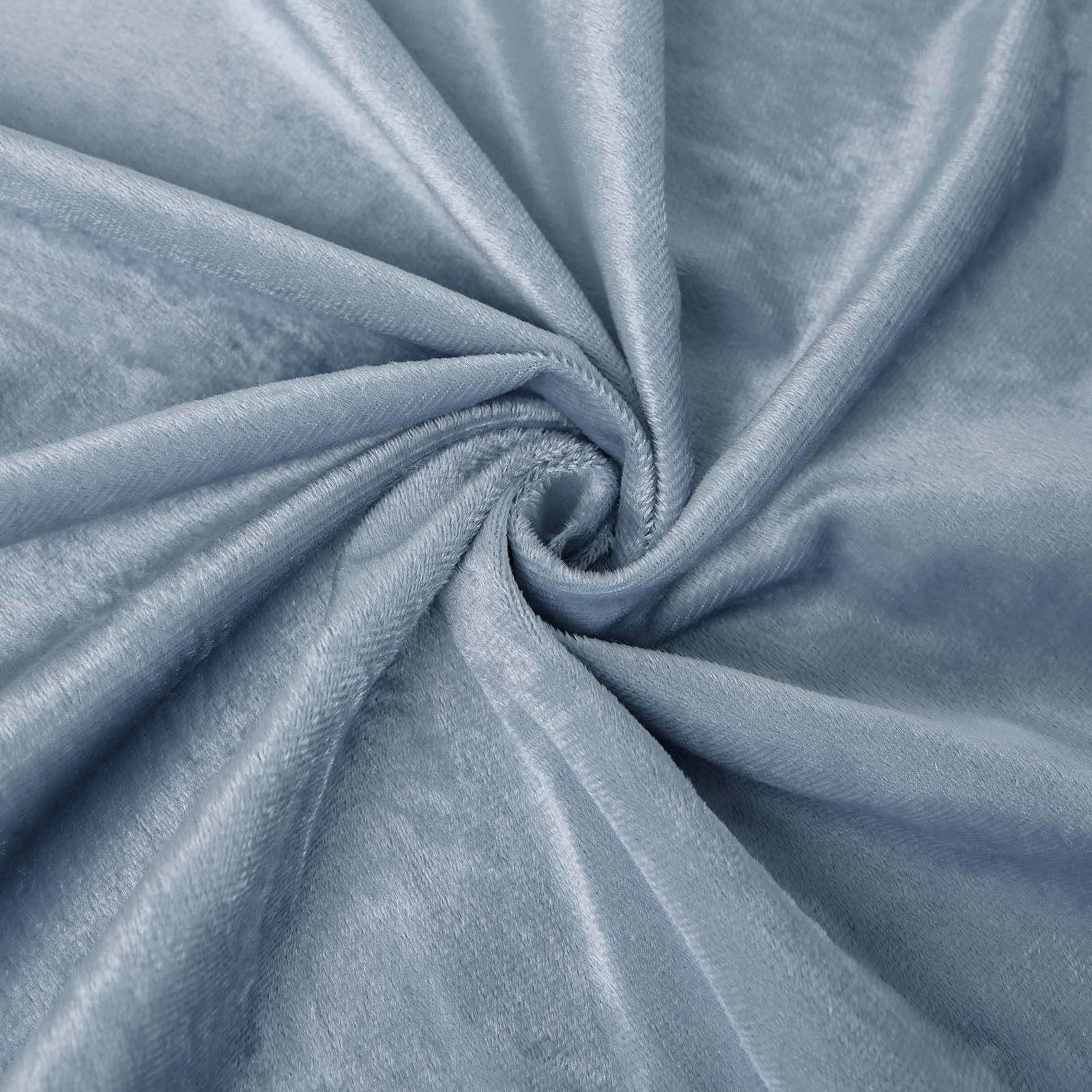 Premium Velvet Rectangle Tablecloth 60"x102" Dusty Blue - Soft Textured Feel Reusable Table Cover - Image 8