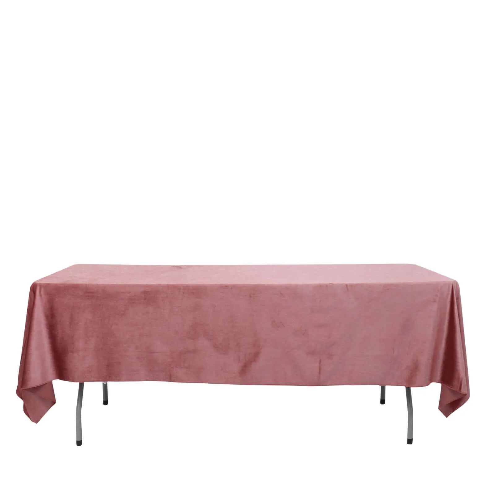 Premium Velvet Rectangle Tablecloth 60"x102" Dusty Rose - Soft Textured Feel Reusable Table Cover - Image 5