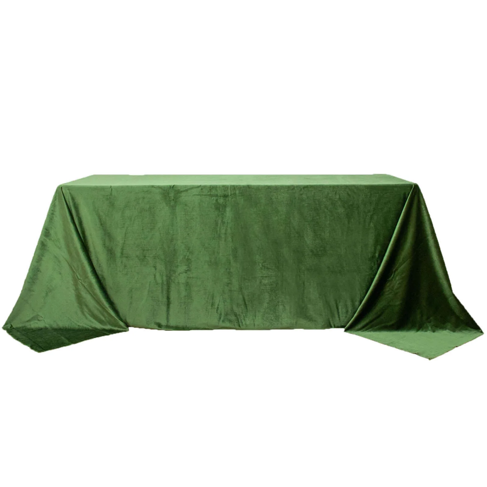 Premium Velvet Rectangle Tablecloth 90"x132" Olive Green - Soft Textured Feel Reusable Seamless Table Cover - Image 6