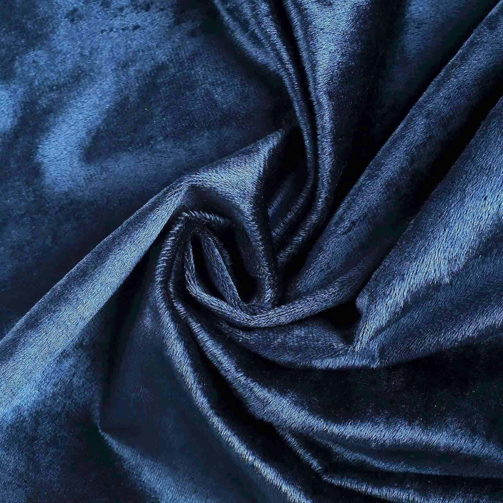 Premium Velvet Round Tablecloth 120" Navy Blue - Seamless Soft & Reusable Table Cover - Image 8