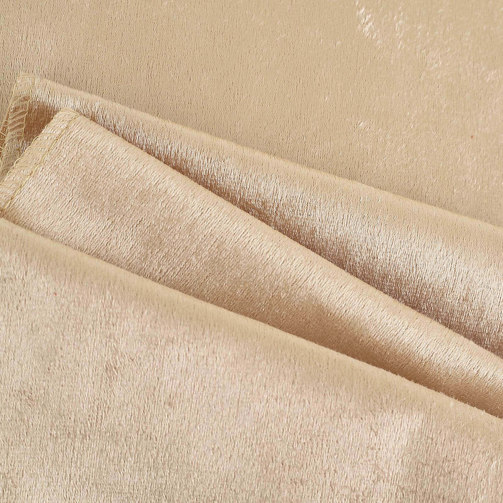 Premium Velvet Table Runner 12"x108" Champagne - Sheen Finish Reusable Linen - Image 8