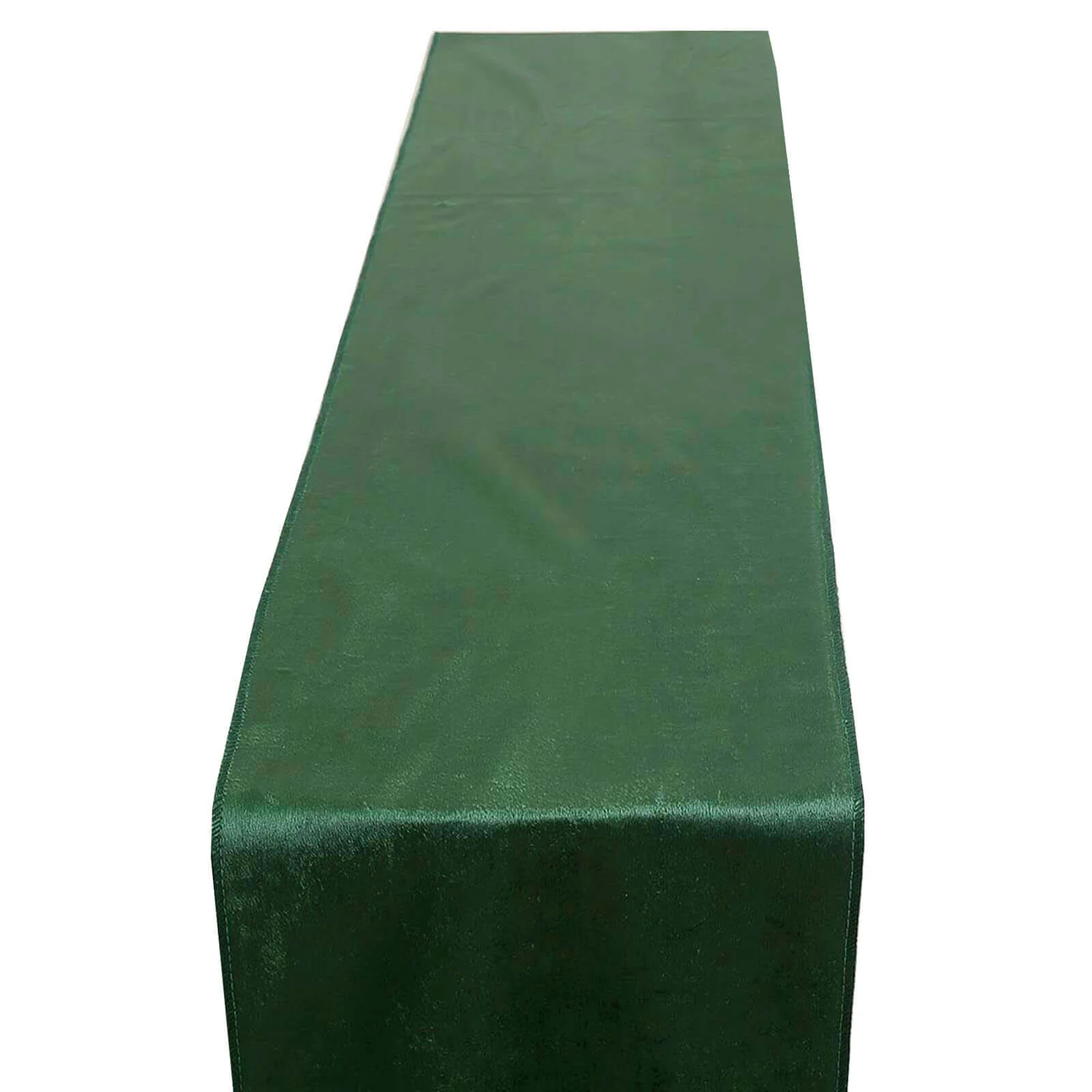 Premium Velvet Table Runner 12"x108" Hunter Emerald Green - Sheen Finish Reusable Linen - Image 6