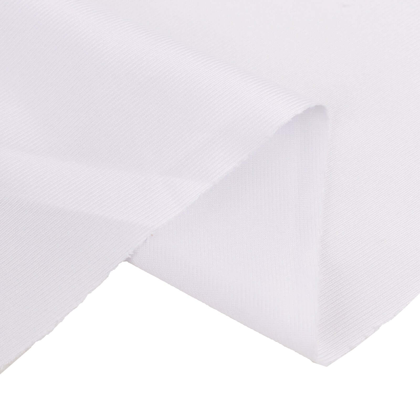 White Scuba Polyester Fabric Bolt, Wrinkle Free DIY Craft Fabric Roll - 60"x10 Yards - Image 2