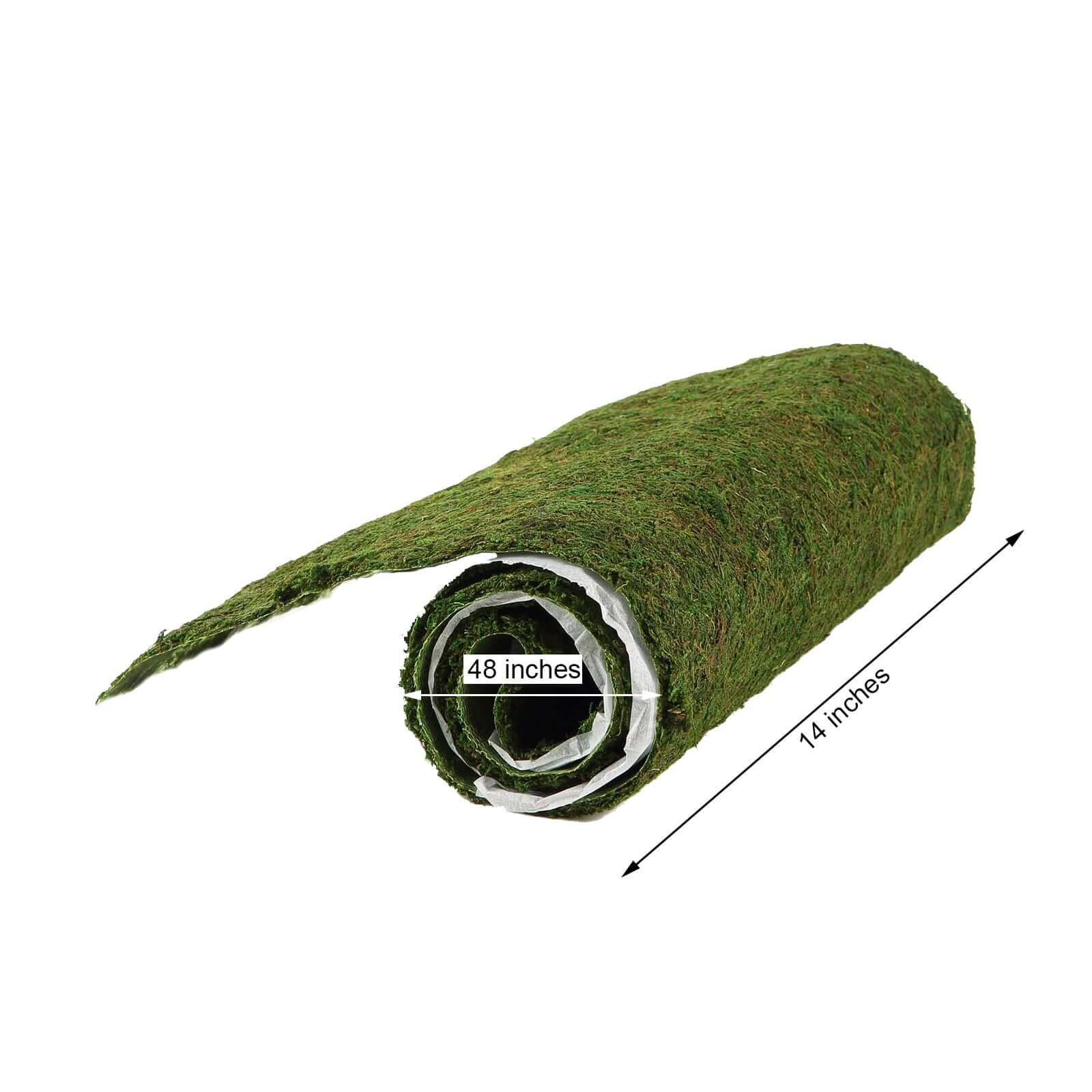 Preserved Moss Table Runner 14"x48" Green with Fishnet Grid Design - Perfect for Rustic Decor - Image 7