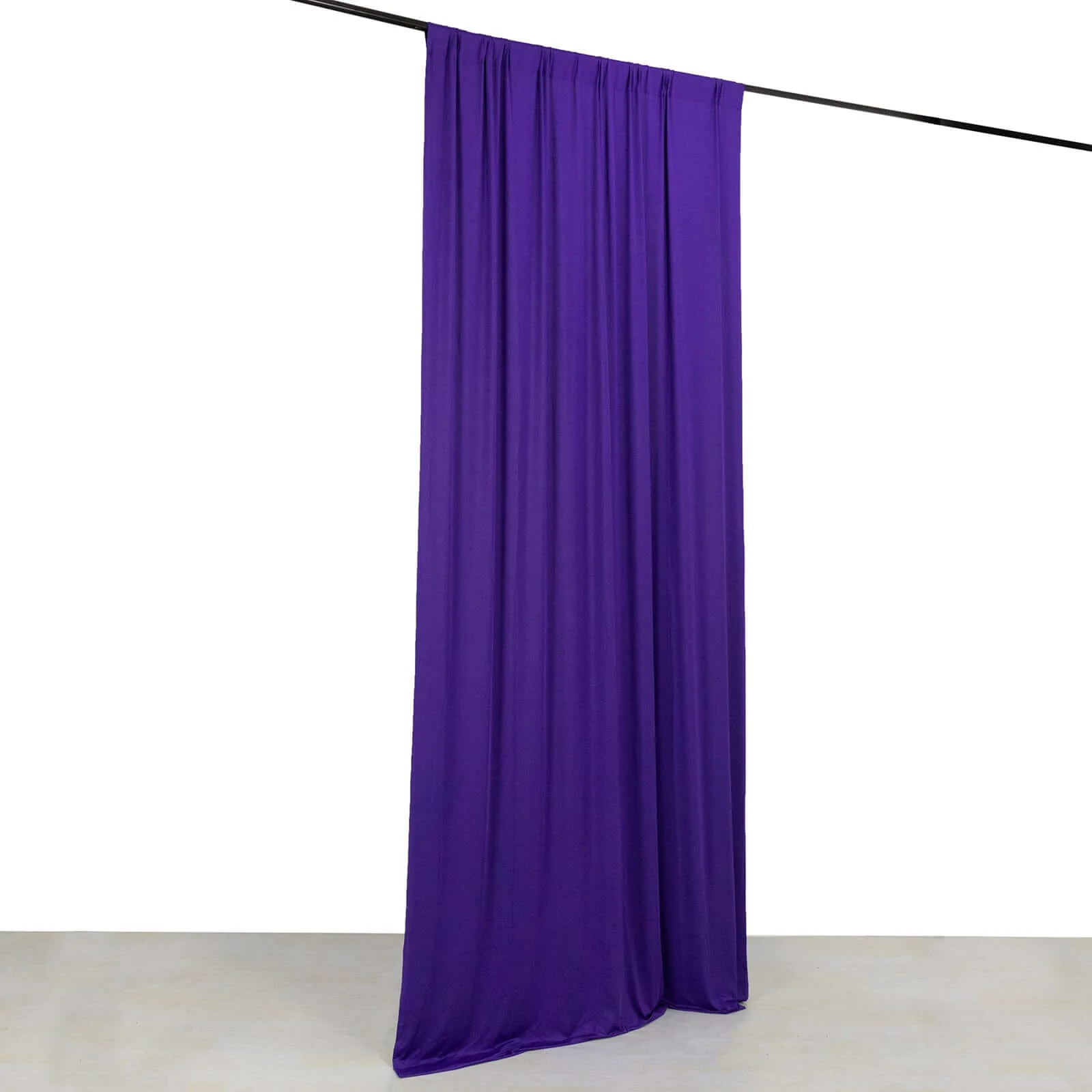 Purple 4-Way Stretch Spandex Backdrop Drape Curtain, Wrinkle Free Event Divider Panel with Rod Pockets - 5ftx10ft - Image 3