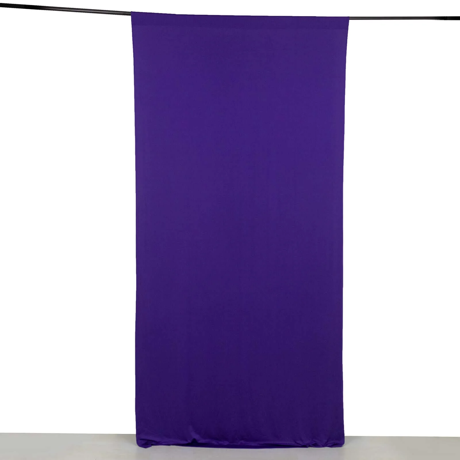 Purple 4-Way Stretch Spandex Backdrop Drape Curtain, Wrinkle Free Event Divider Panel with Rod Pockets - 5ftx10ft - Image 6