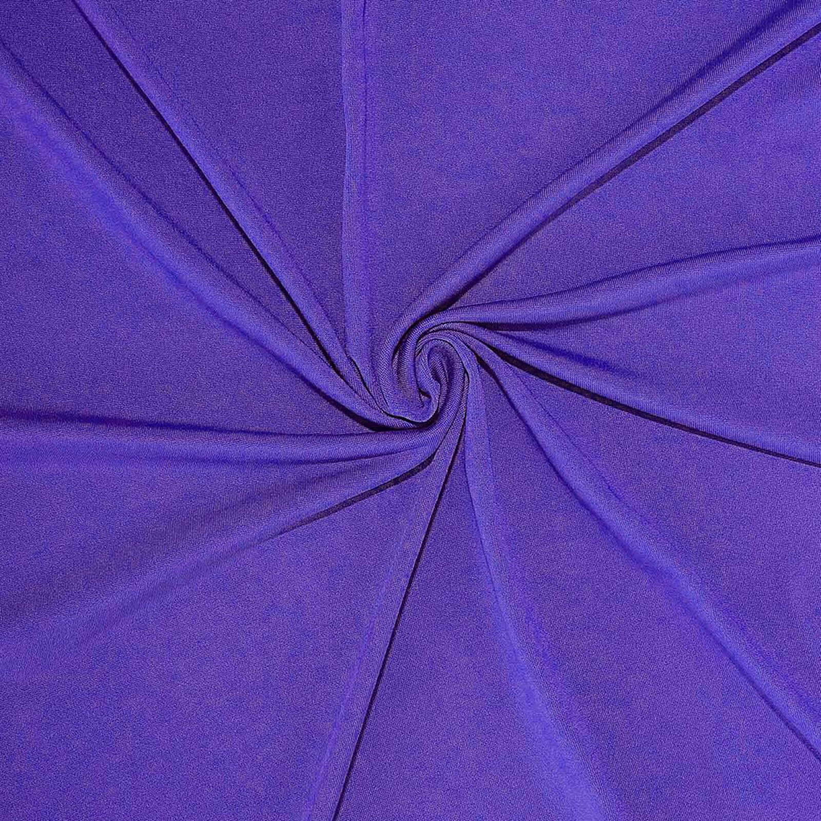 Purple 4-Way Stretch Spandex Backdrop Drape Curtain, Wrinkle Free Event Divider Panel with Rod Pockets - 5ftx10ft - Image 8