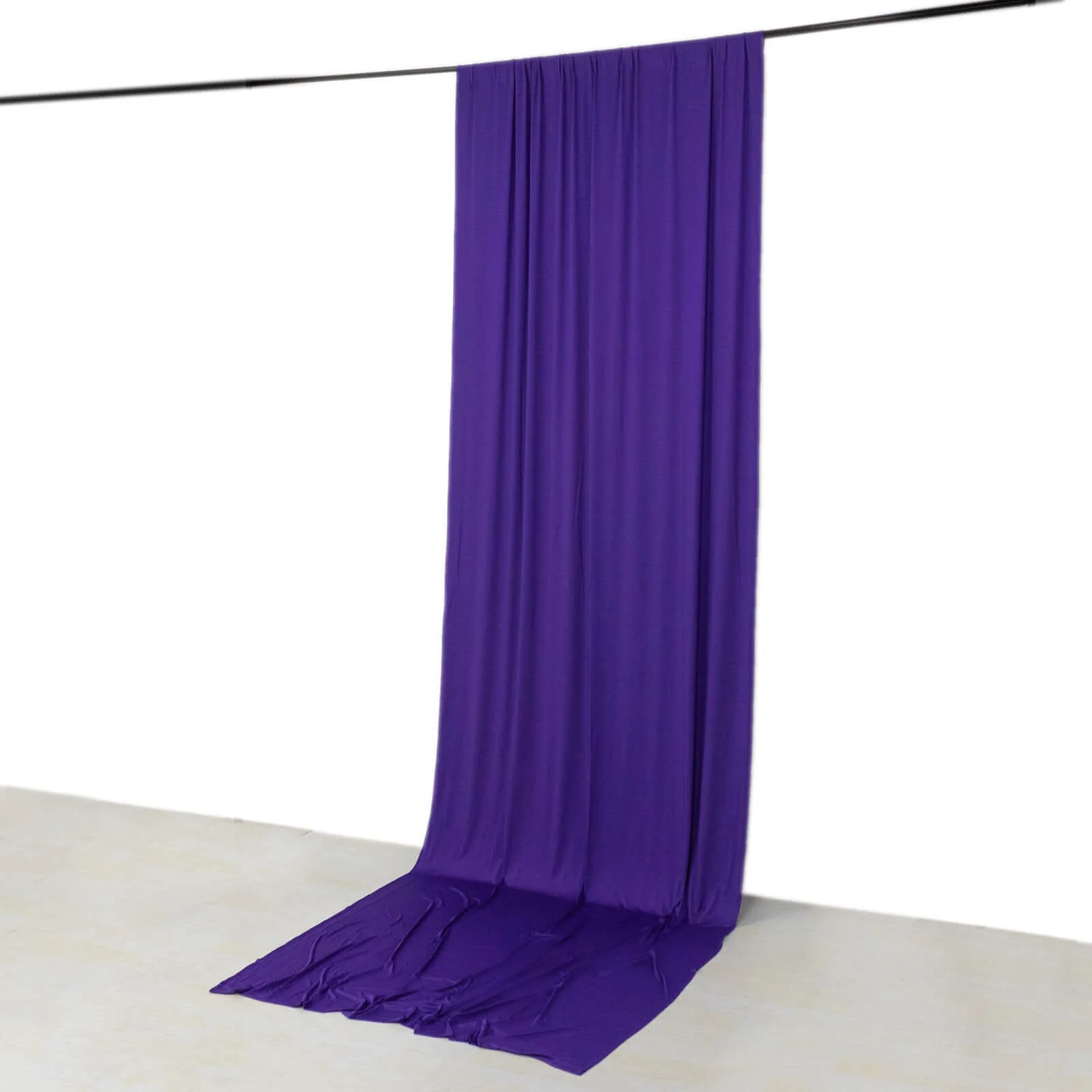 Purple 4-Way Stretch Spandex Backdrop Drape Curtain, Wrinkle Free Event Divider Panel with Rod Pockets - 5ftx14ft - Image 6