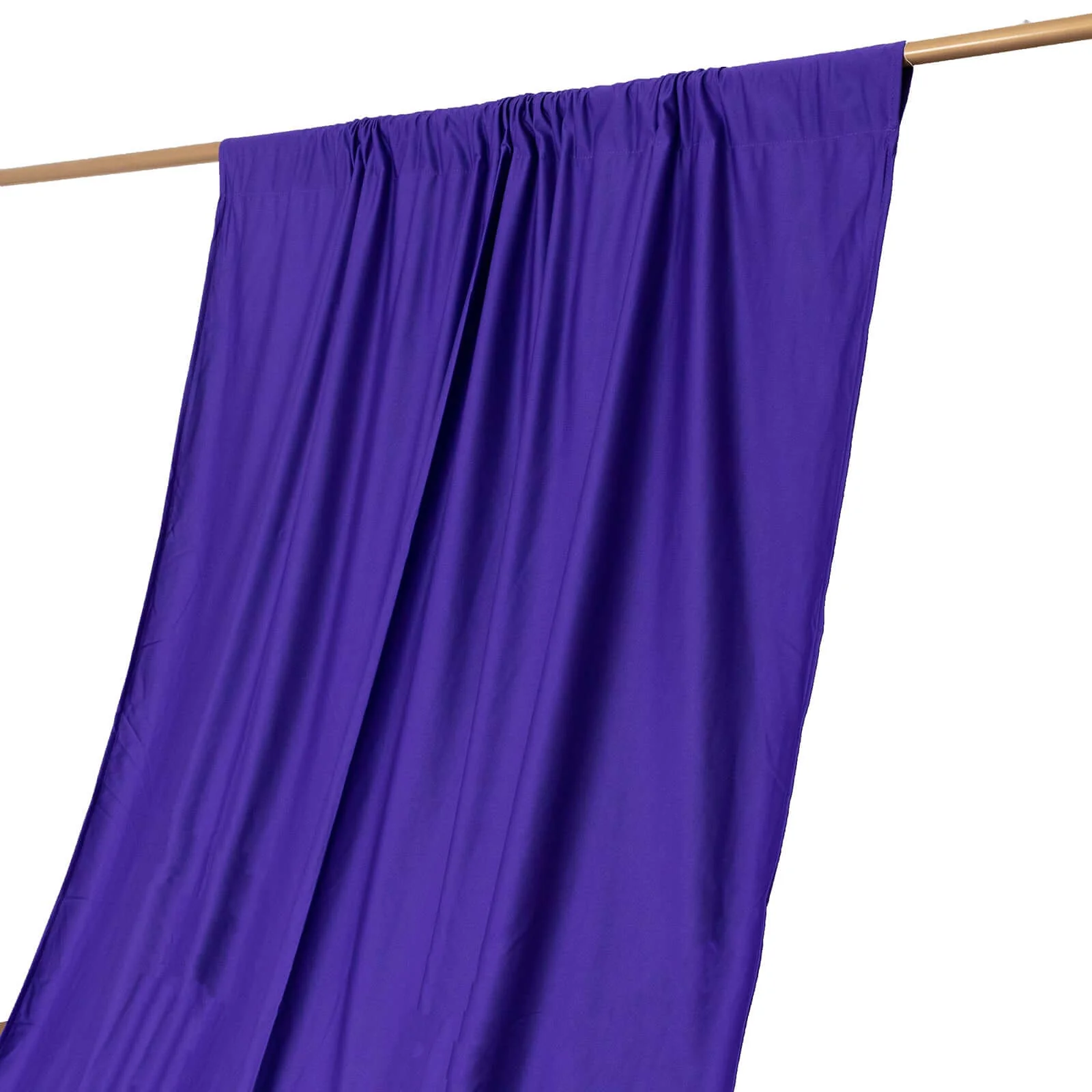 Purple Scuba Polyester Backdrop Drape Curtain, Durable Flame Resistant Event Divider Panel Wrinkle Free With Rod Pockets - 5ftx14ft - Image 2