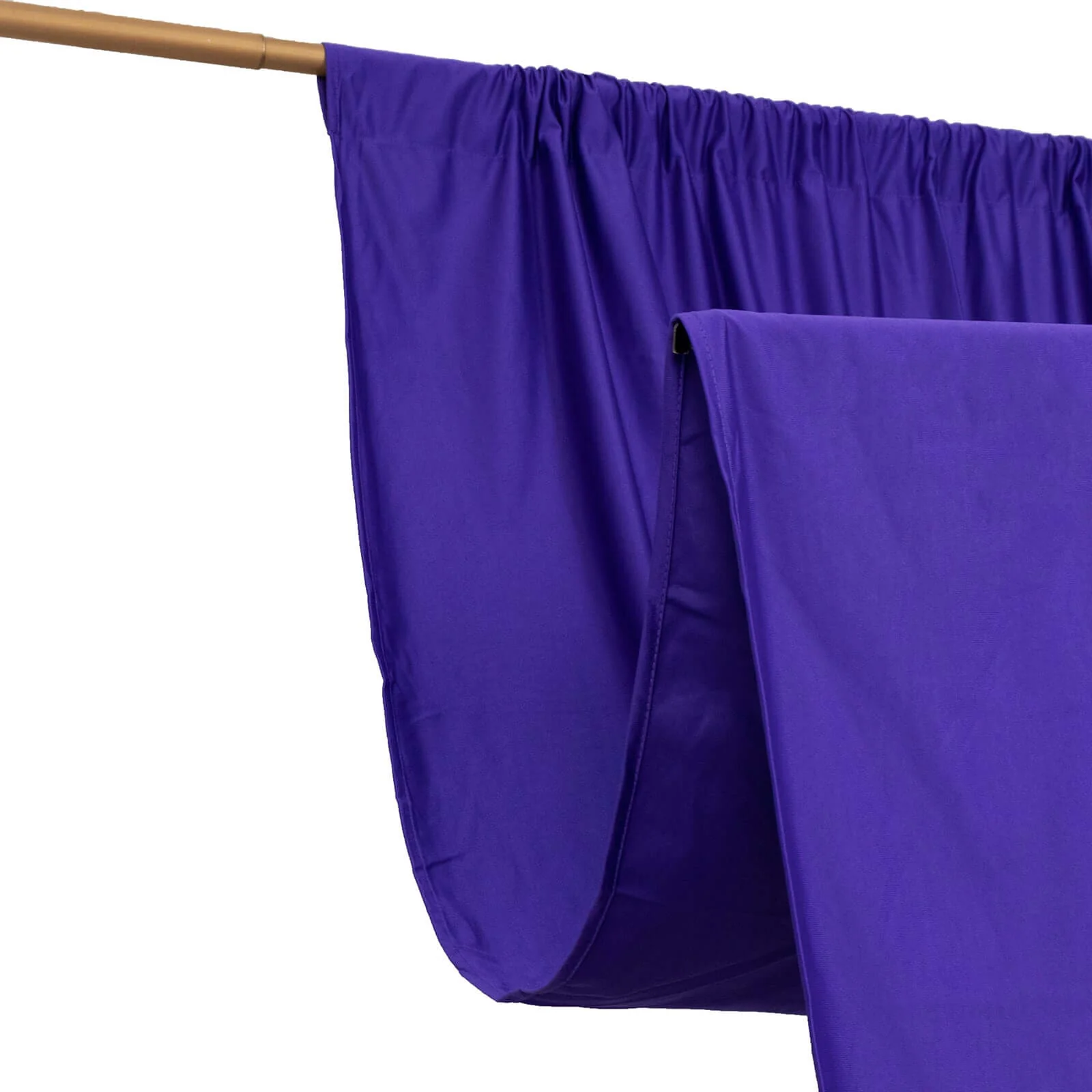 Purple Scuba Polyester Backdrop Drape Curtain, Durable Flame Resistant Event Divider Panel Wrinkle Free With Rod Pockets - 5ftx14ft - Image 7