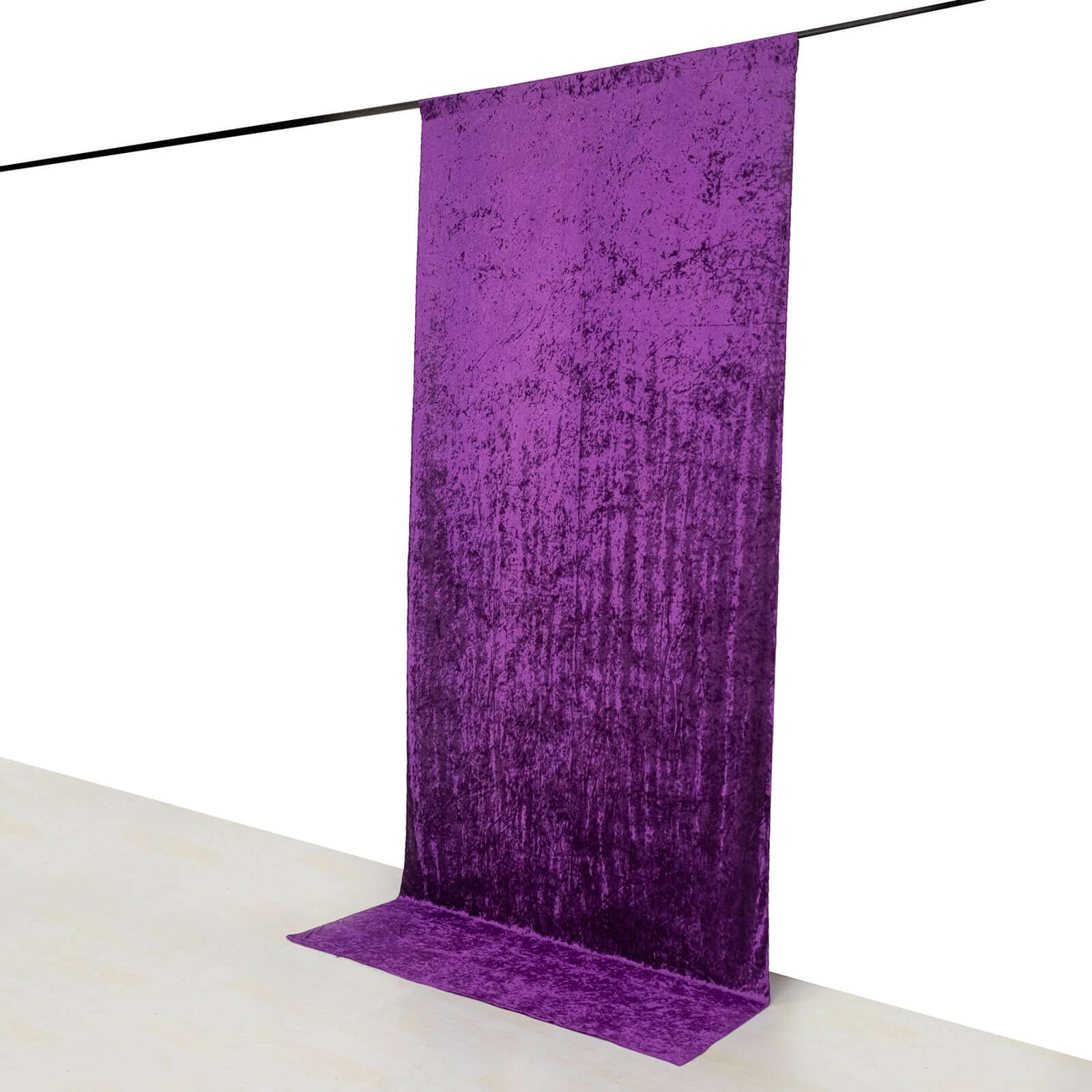 Crushed Velvet Backdrop Curtain – Purple 5ft x 12ft Event Drape with Rod Pocket, Privacy Panel for Photo Booths & Events - Image 7