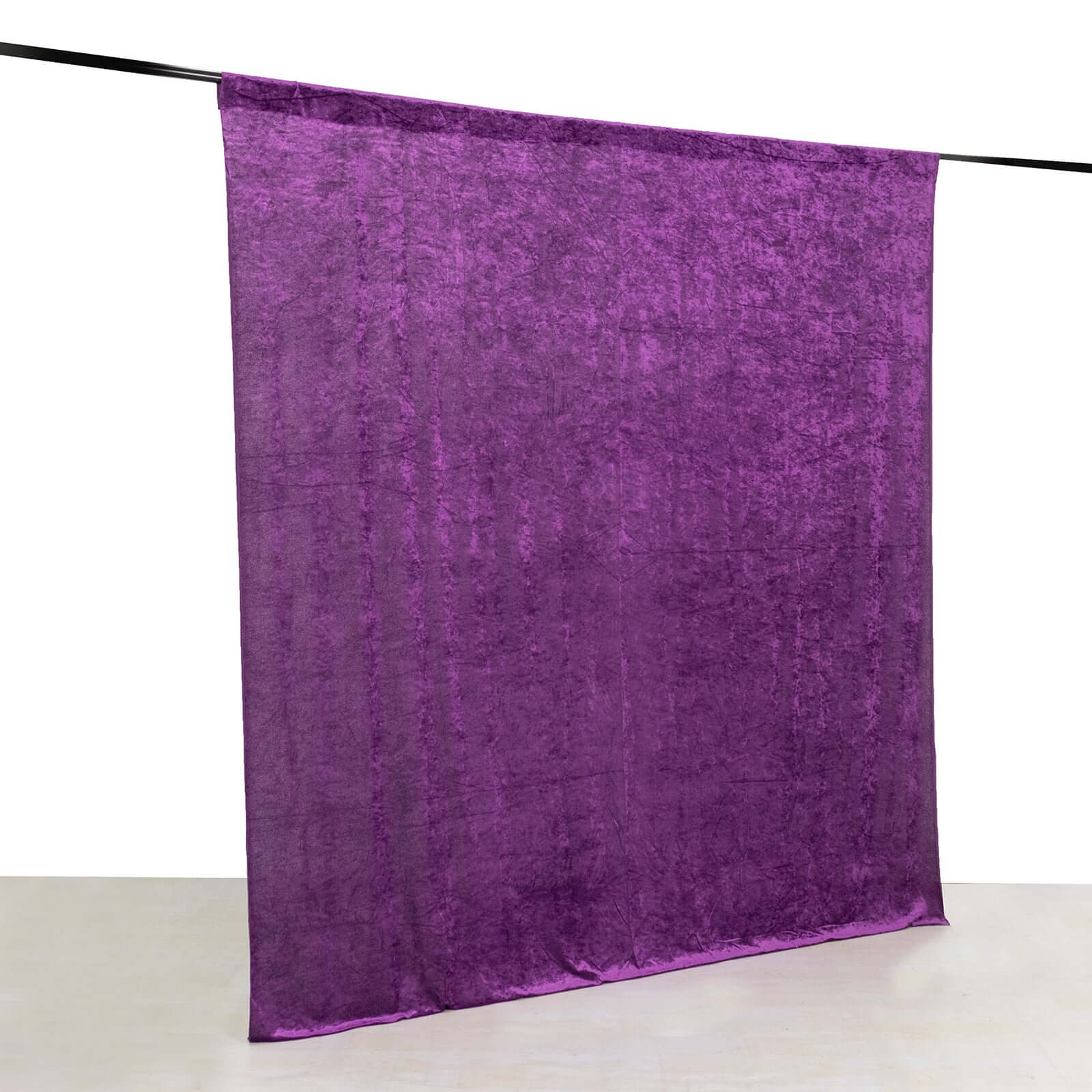 Crushed Velvet Backdrop Curtain – Purple 8ft x 8ft Event Drape with Rod Pocket, Privacy Panel for Photo Booths & Events - Image 6