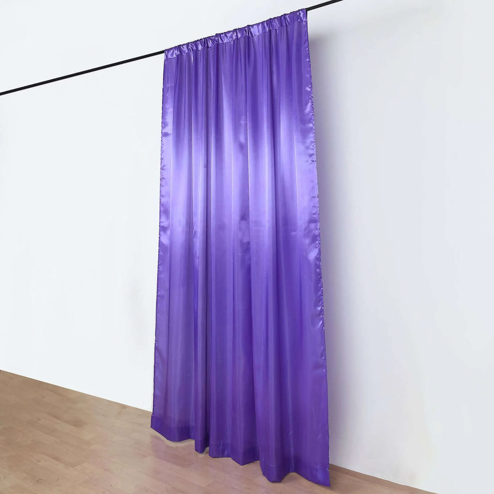 Purple Satin Backdrop Drape Curtain, Photo Booth Event Divider Panel - 8ftx10ft - Image 8