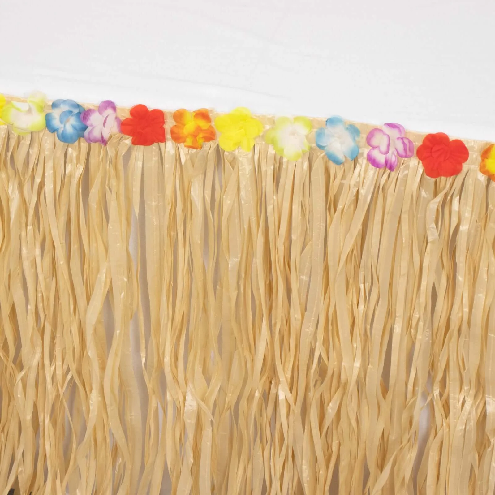 Raffia Grass Table Skirt 9ft Natural - Luau Decorations for Hawaiian Themed Parties - Image 12