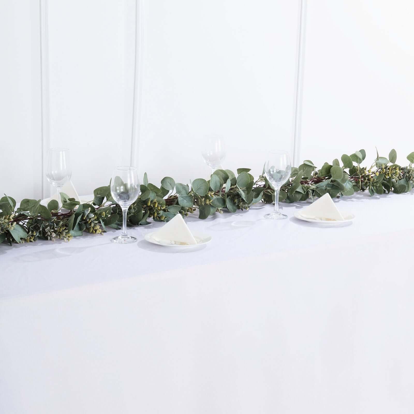 Real Touch Green Artificial Eucalyptus Boxwood Leaf Garland Vine - 7ft - Image 8