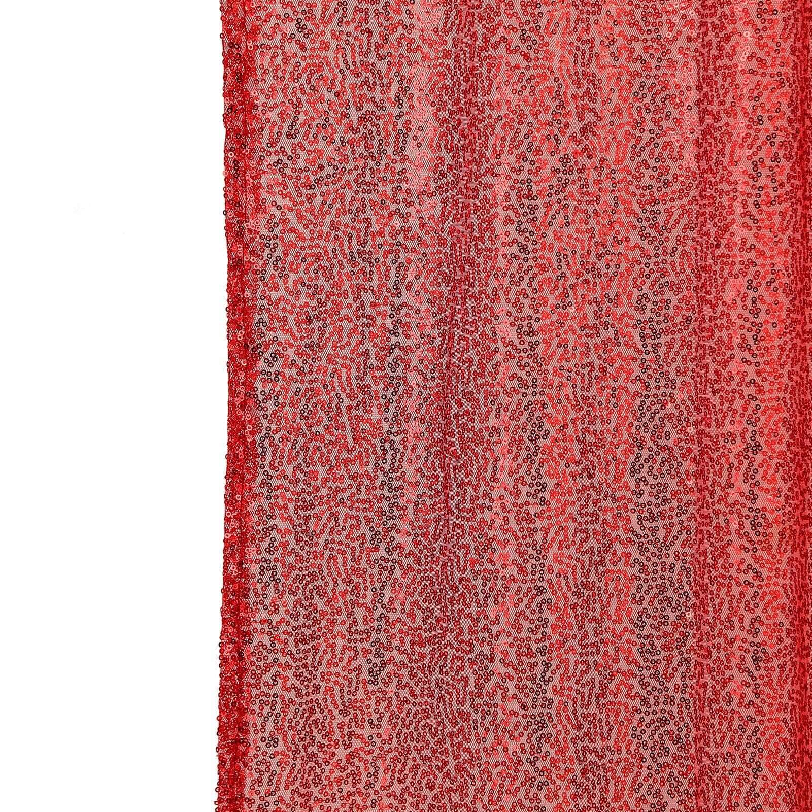Red Sequin Backdrop Drape Curtain, Photo Booth Event Divider Panel - 8ftx8ft - Image 13