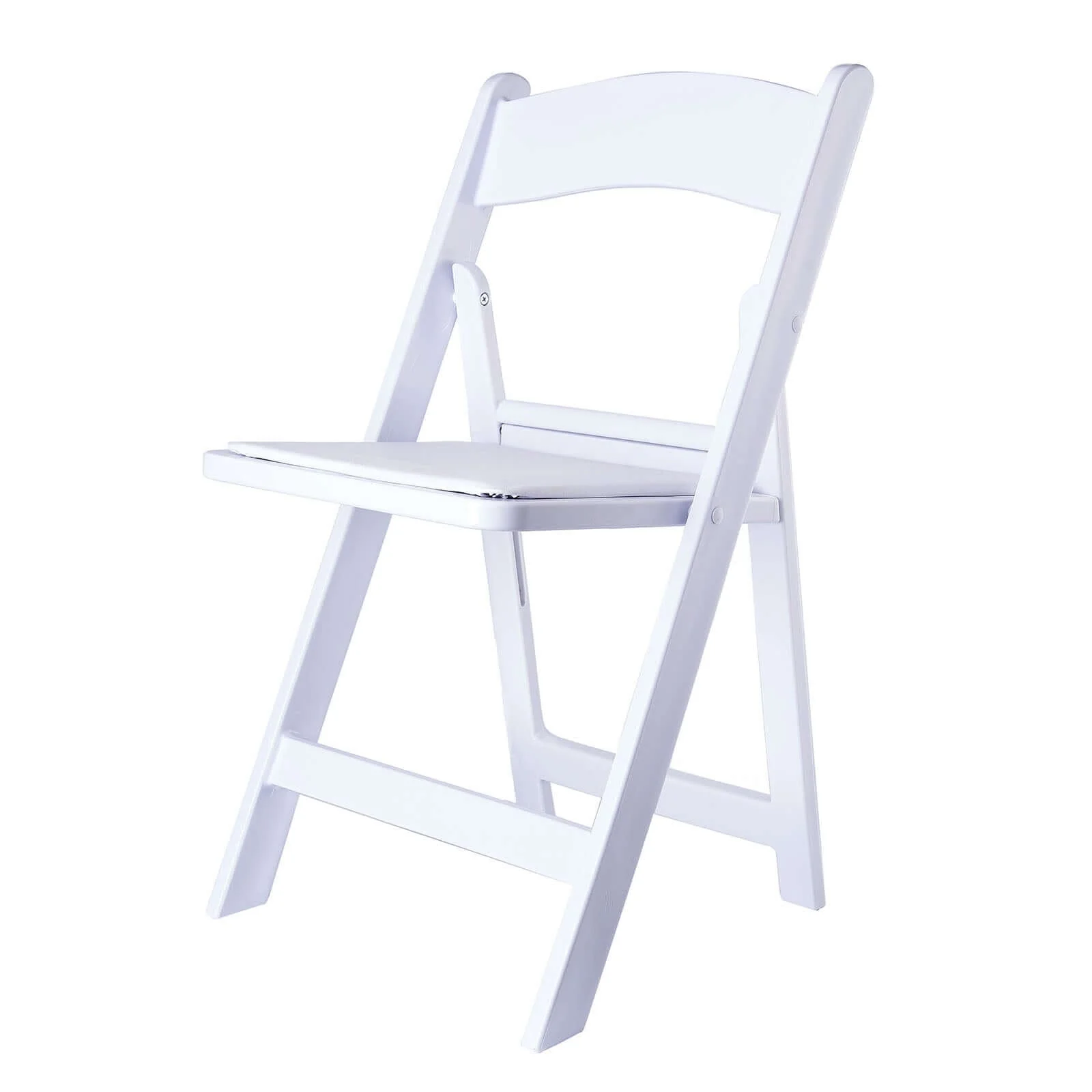 Resin Folding Chair White with Vinyl Padded Seat - Durable Design for Weddings & Indoor/Outdoor Events - Image 6