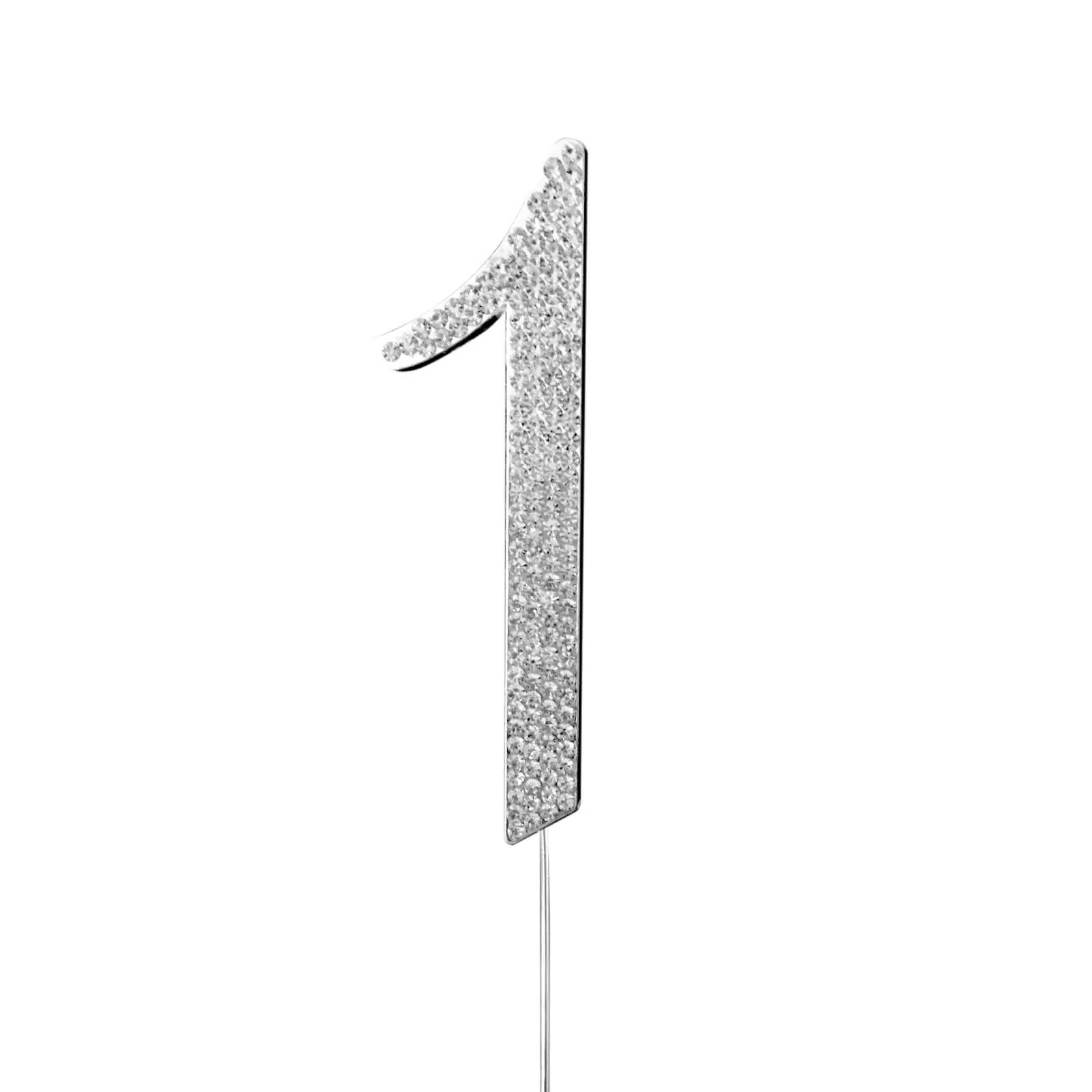 Rhinestone Cake Toppers 4.5" Silver Monogram Letter and Number Design - Stylish Cake Decorations - Image 8