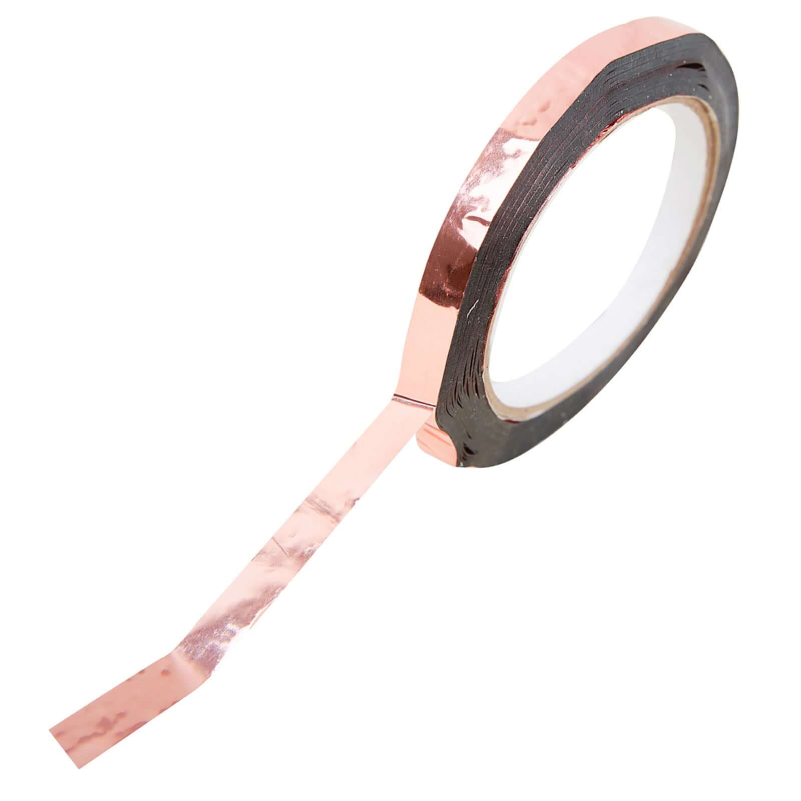 Rose Gold Metallic Film Tape Adhesive, DIY Floral Wrap Craft Decor Tape - Polyester with Acrylic 100 Yds 3/8" - Image 11