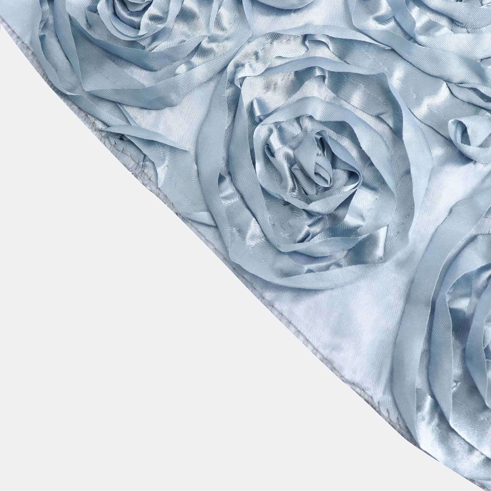 Rosette Satin Table Runner 14"x108" Dusty Blue - Grandiose Fabric Table Decor - Image 16