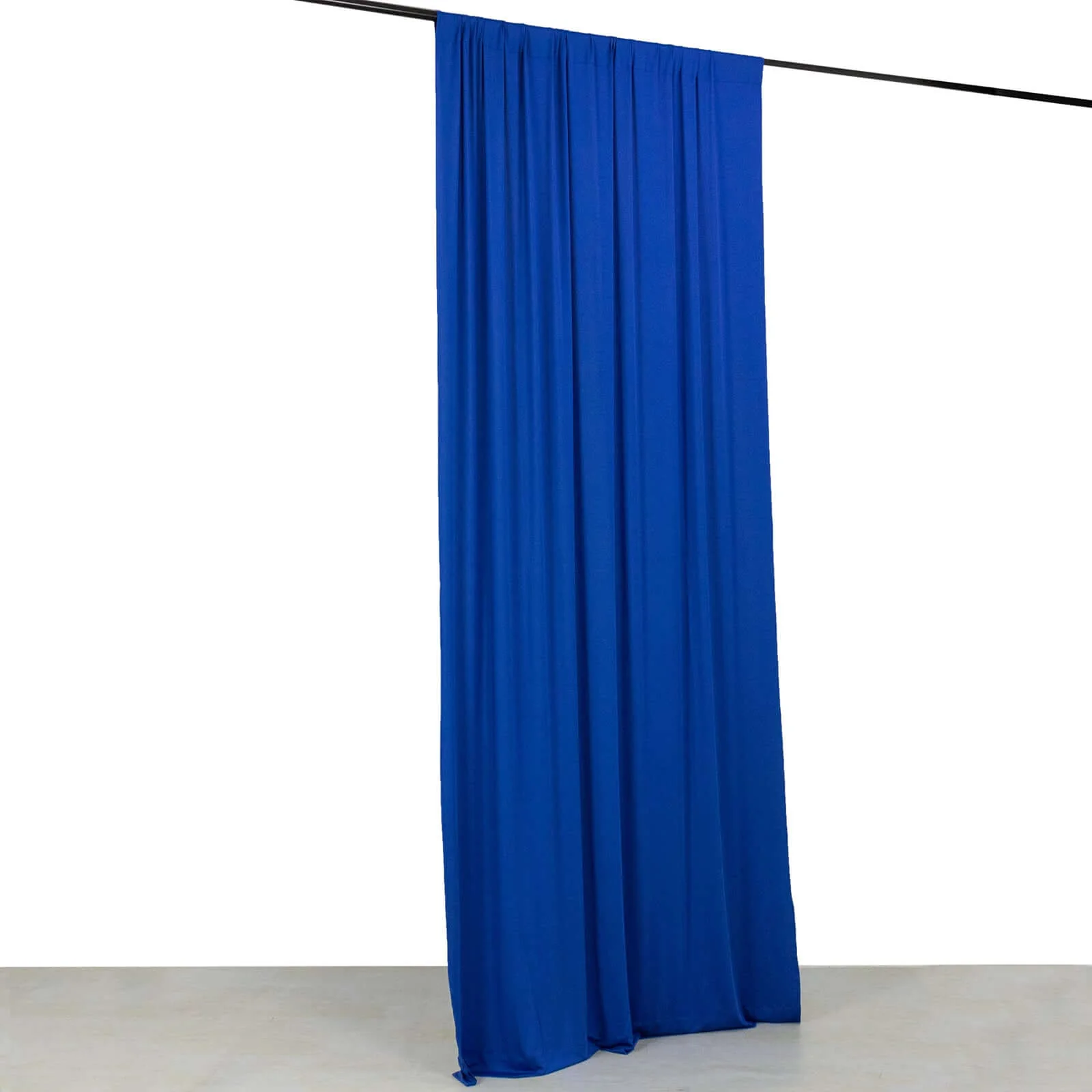 Royal Blue 4-Way Stretch Spandex Backdrop Drape Curtain, Wrinkle Free Event Divider Panel with Rod Pockets - 5ftx10ft - Image 3