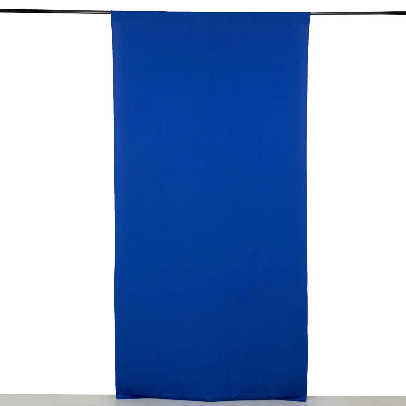 Royal Blue 4-Way Stretch Spandex Backdrop Drape Curtain, Wrinkle Free Event Divider Panel with Rod Pockets - 5ftx10ft - Image 8