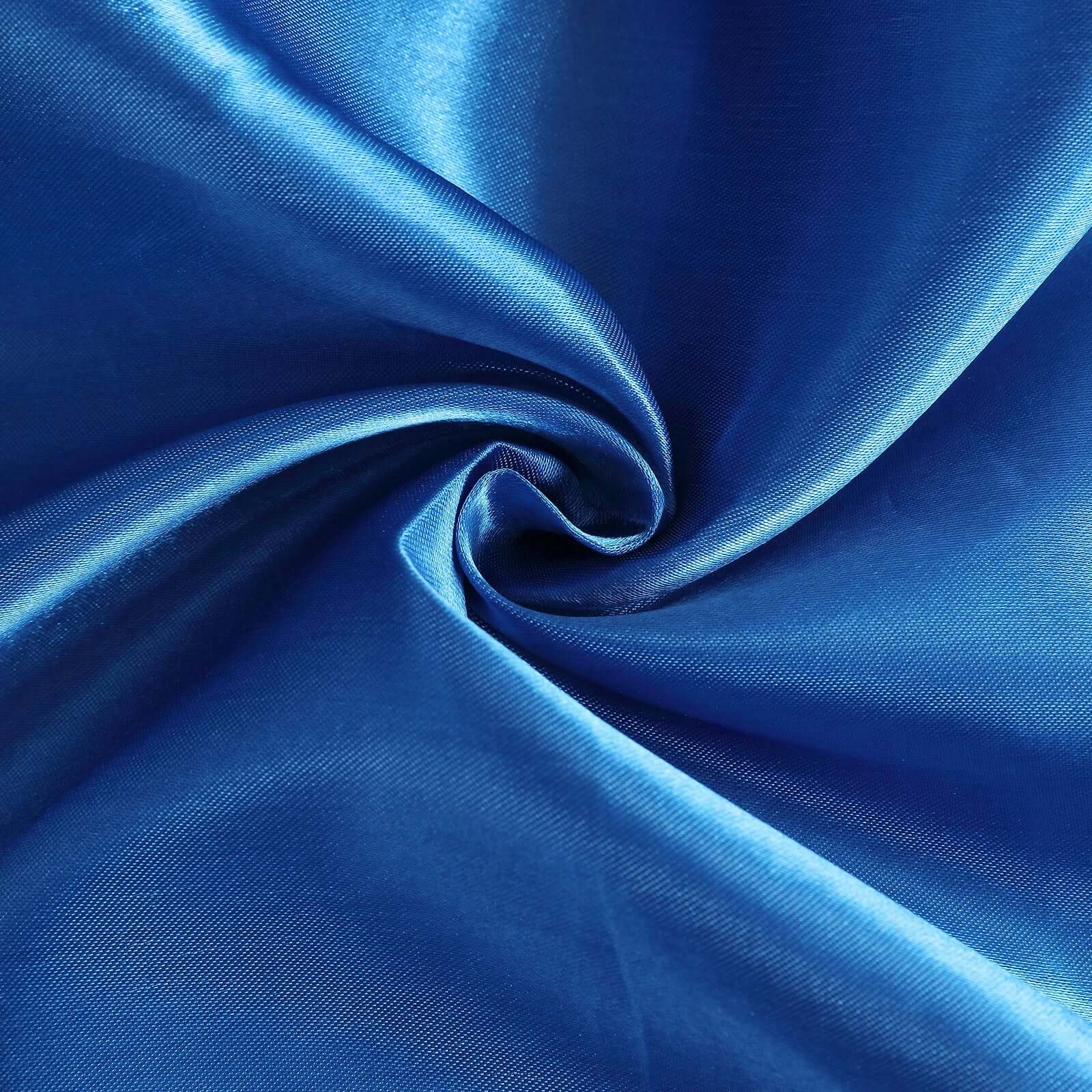 Royal Blue Satin Backdrop Drape Curtain, Photo Booth Event Divider Panel - 8ftx10ft - Image 8
