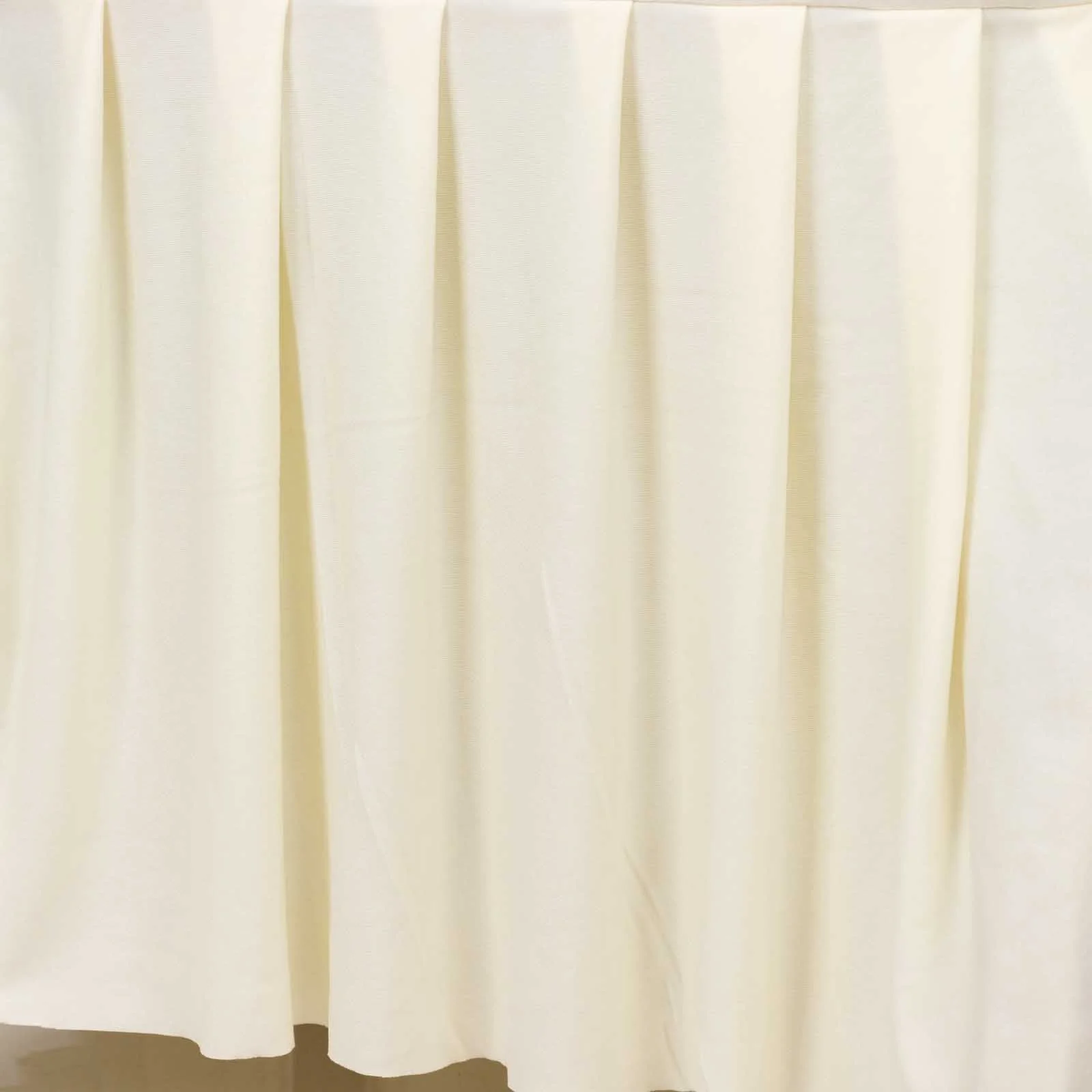 Ruffle Pleated Skirt Banquet Spandex Chair Cover Ivory - 1-Piece Stretch Fitted Slipcover - Image 9