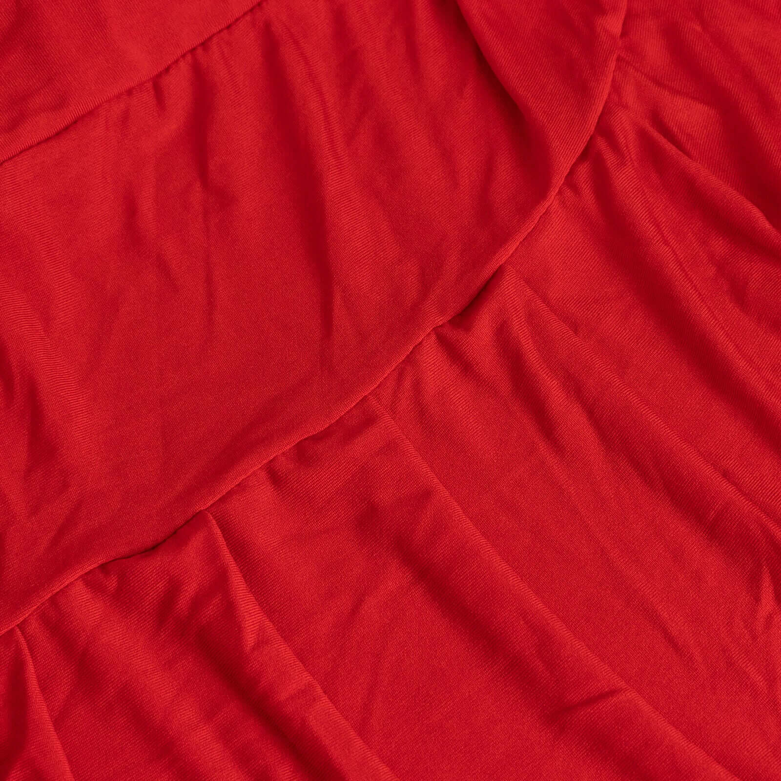 Ruffle Pleated Skirt Banquet Spandex Chair Cover Red - 1-Piece Stretch Fitted Slipcover - Image 14