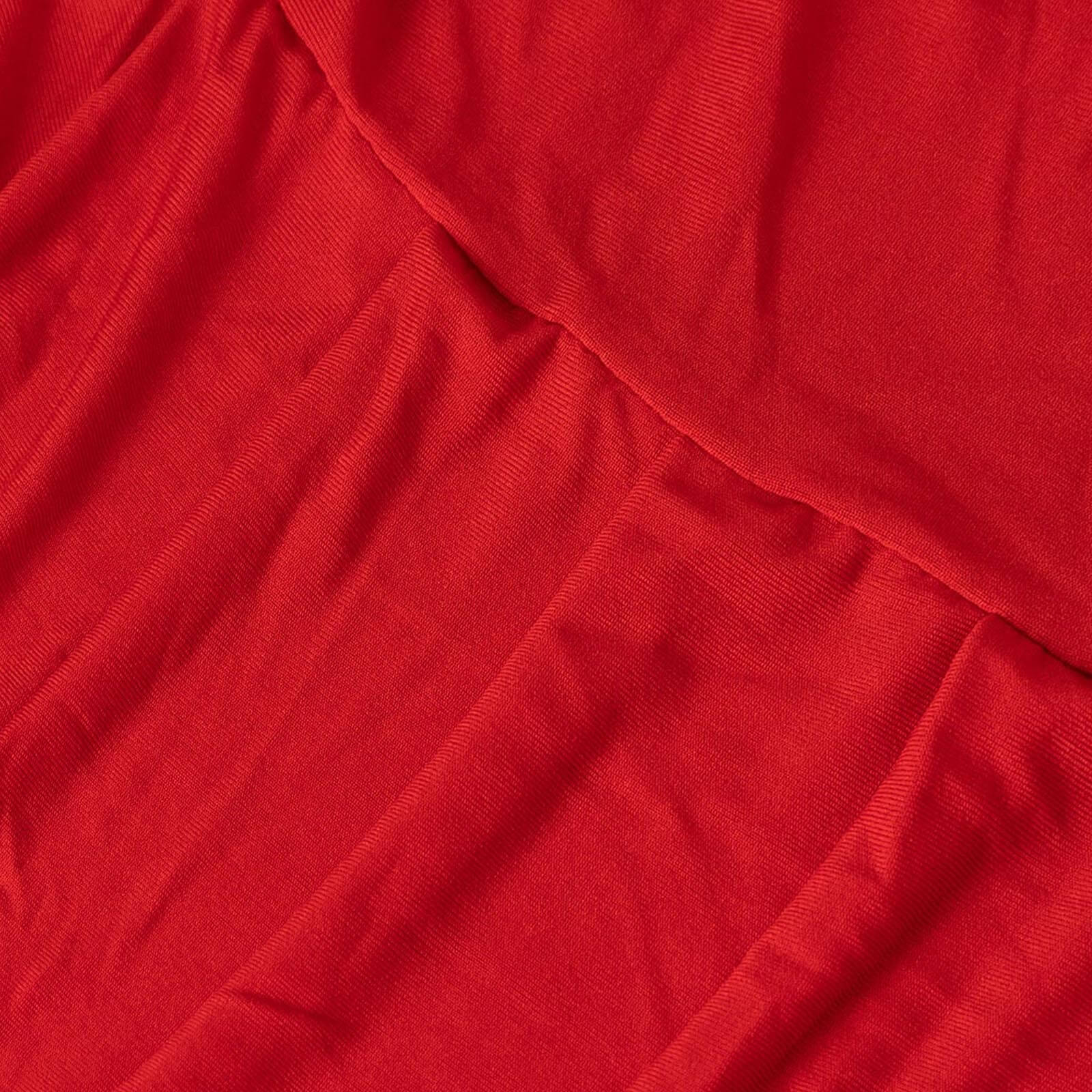 Ruffle Pleated Skirt Banquet Spandex Chair Cover Red - 1-Piece Stretch Fitted Slipcover - Image 18