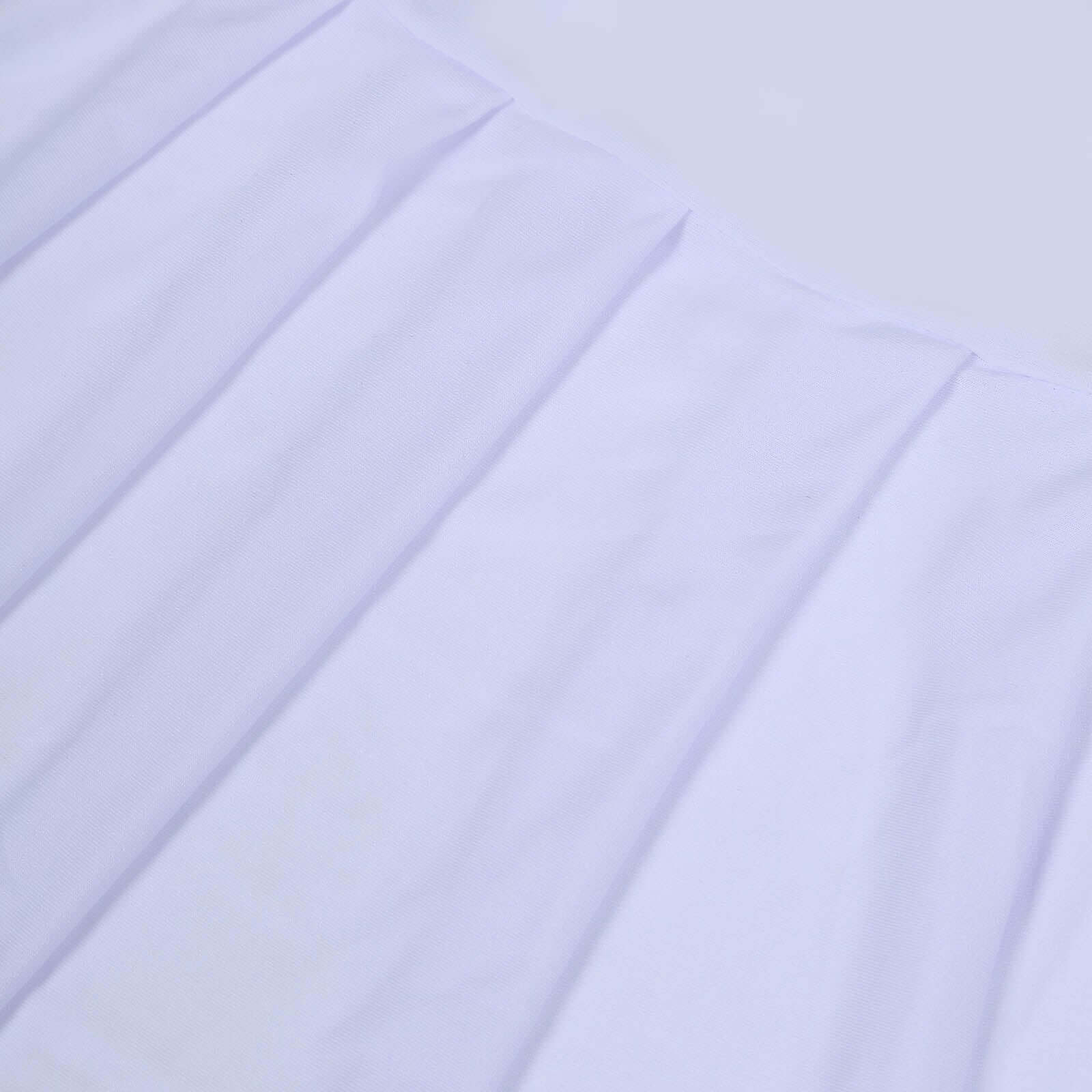 Ruffle Pleated Skirt Banquet Spandex Chair Cover White - 1-Piece Stretch Fitted Slipcover for Sophisticated Events - Image 7