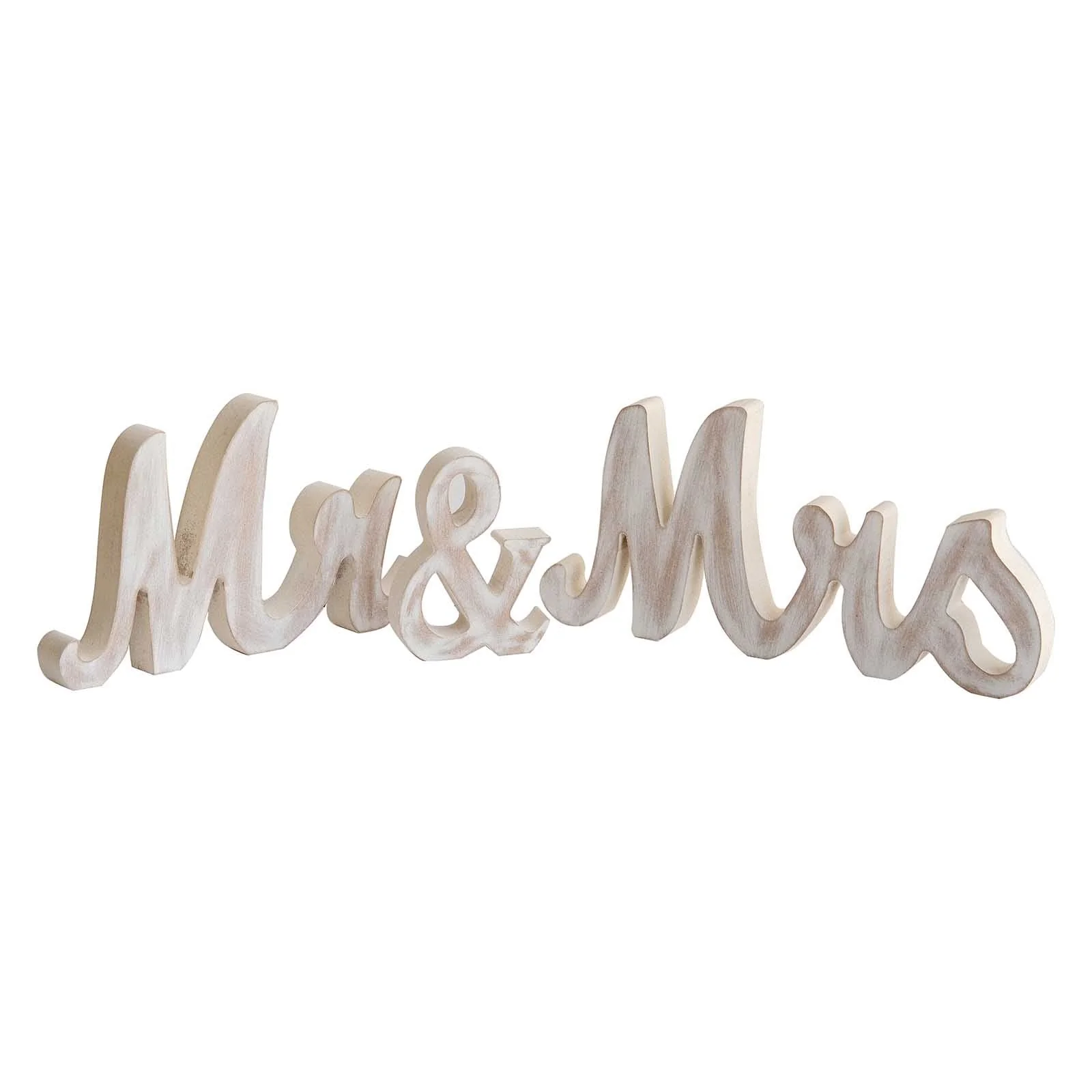 Rustic Wooden "Mr & Mrs" Freestanding Letters Whitewashed - Farmhouse Chic Wedding Table Display Props - Image 7