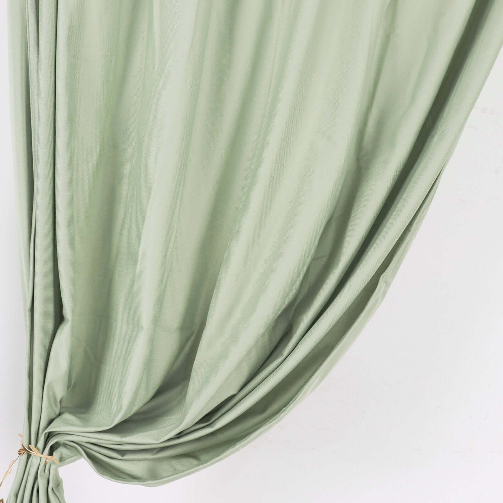 2 Pack 5ftx10ft Sage Green Scuba Polyester Backdrop Drape Curtains, Durable Flame Resistant Event Divider Panels Wrinkle Free With Rod Pockets - Image 6