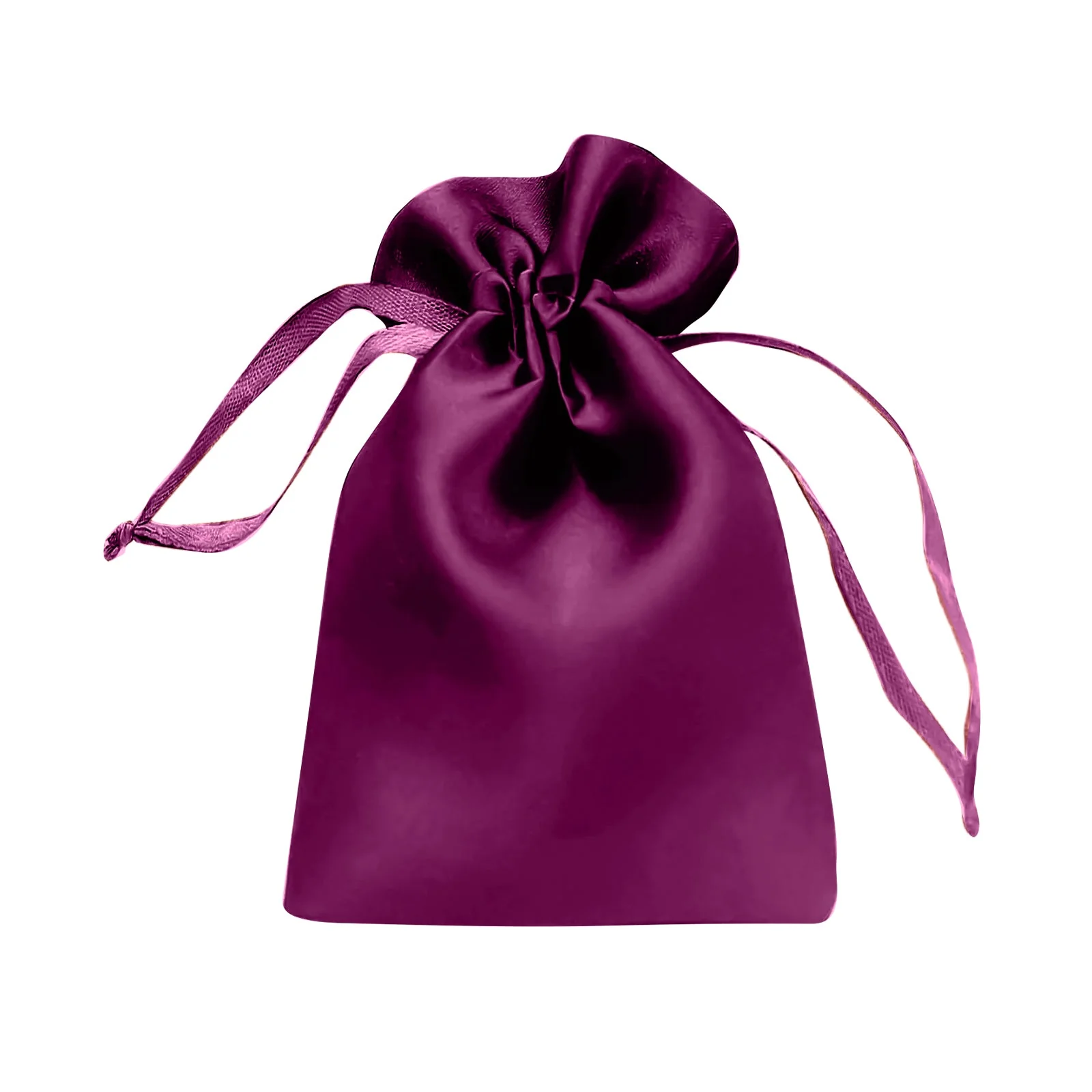 60 Pack Satin Drawstring Favor Bags, Eggplant 3"x4" Jewelry & Candy Gift Bags for Weddings & Parties - Image 2