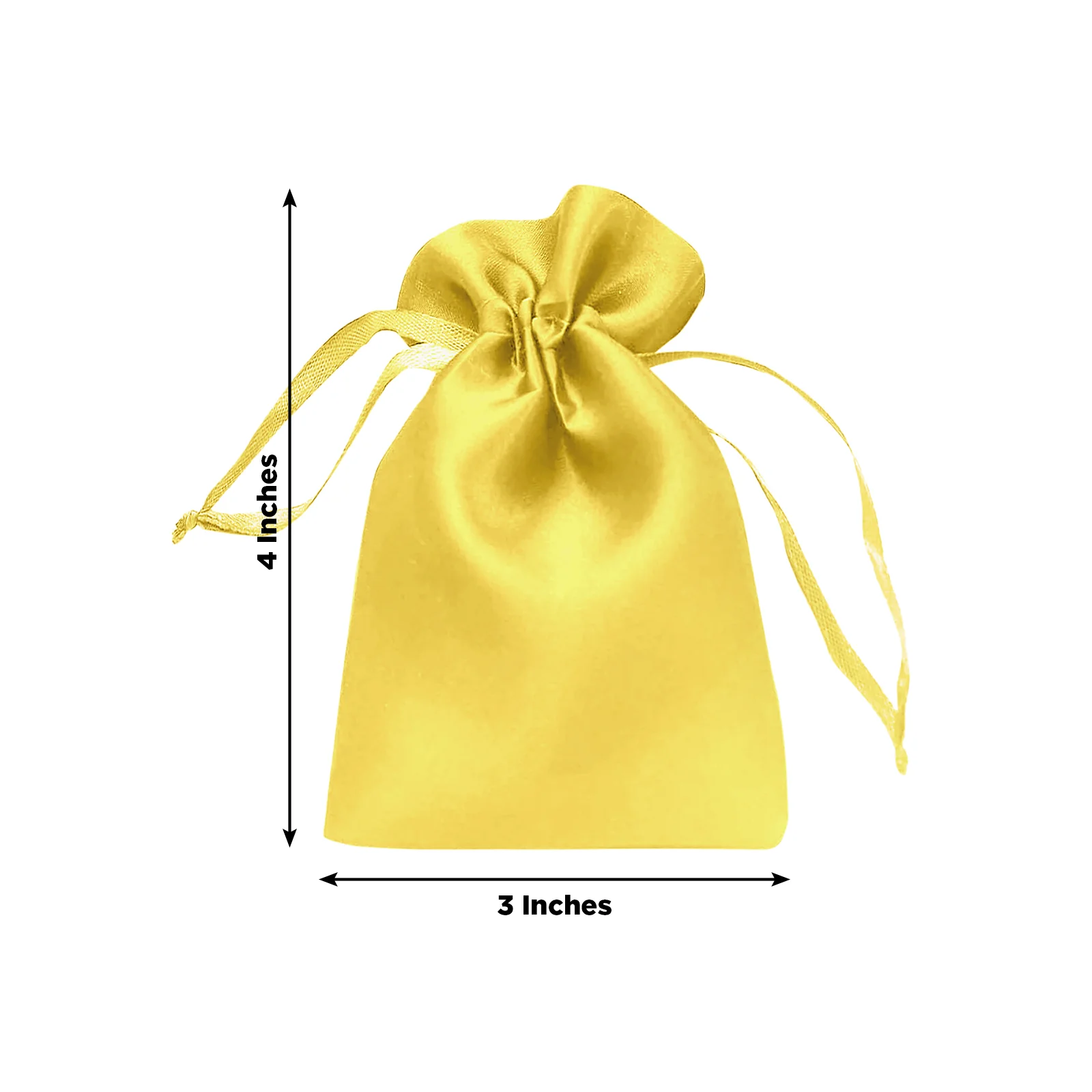 60 Pack Satin Drawstring Favor Bags, Gold 3"x4" Jewelry & Candy Gift Bags for Weddings & Parties - Image 3