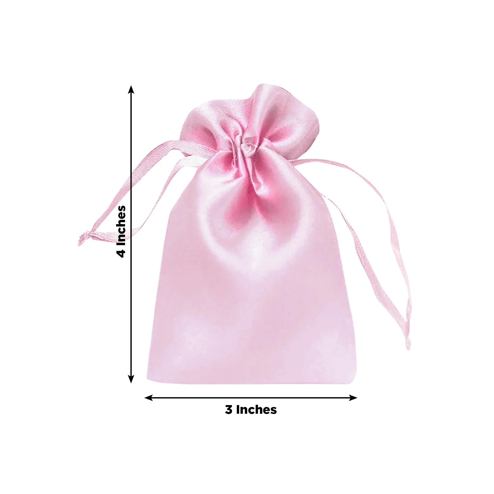 60 Pack Satin Drawstring Favor Bags, Pink 3"x4" Jewelry & Candy Gift Bags for Weddings & Parties - Image 3