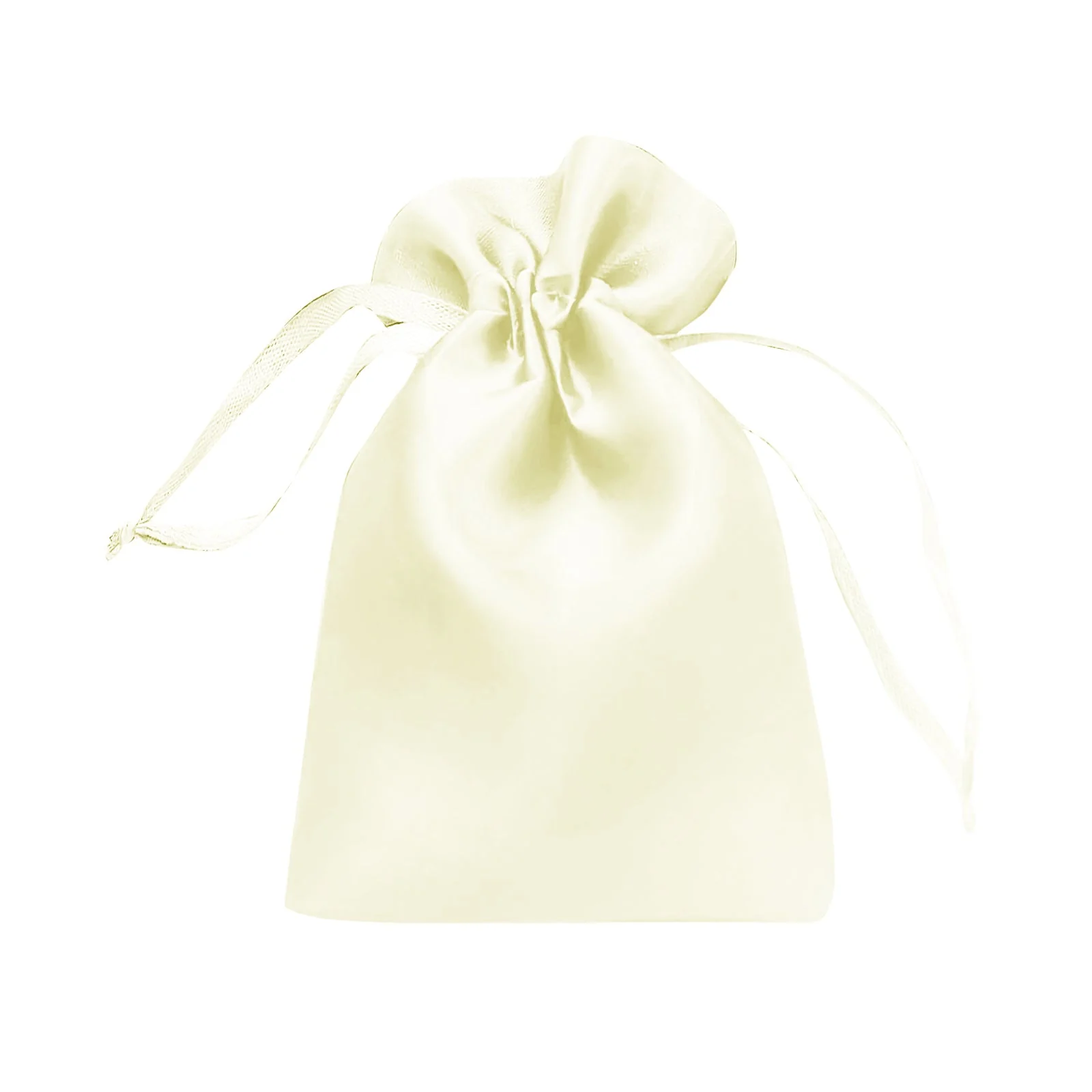 60 Pack Satin Drawstring Favor Bags, Yellow 3"x4" Jewelry & Candy Gift Bags for Weddings & Parties - Image 2