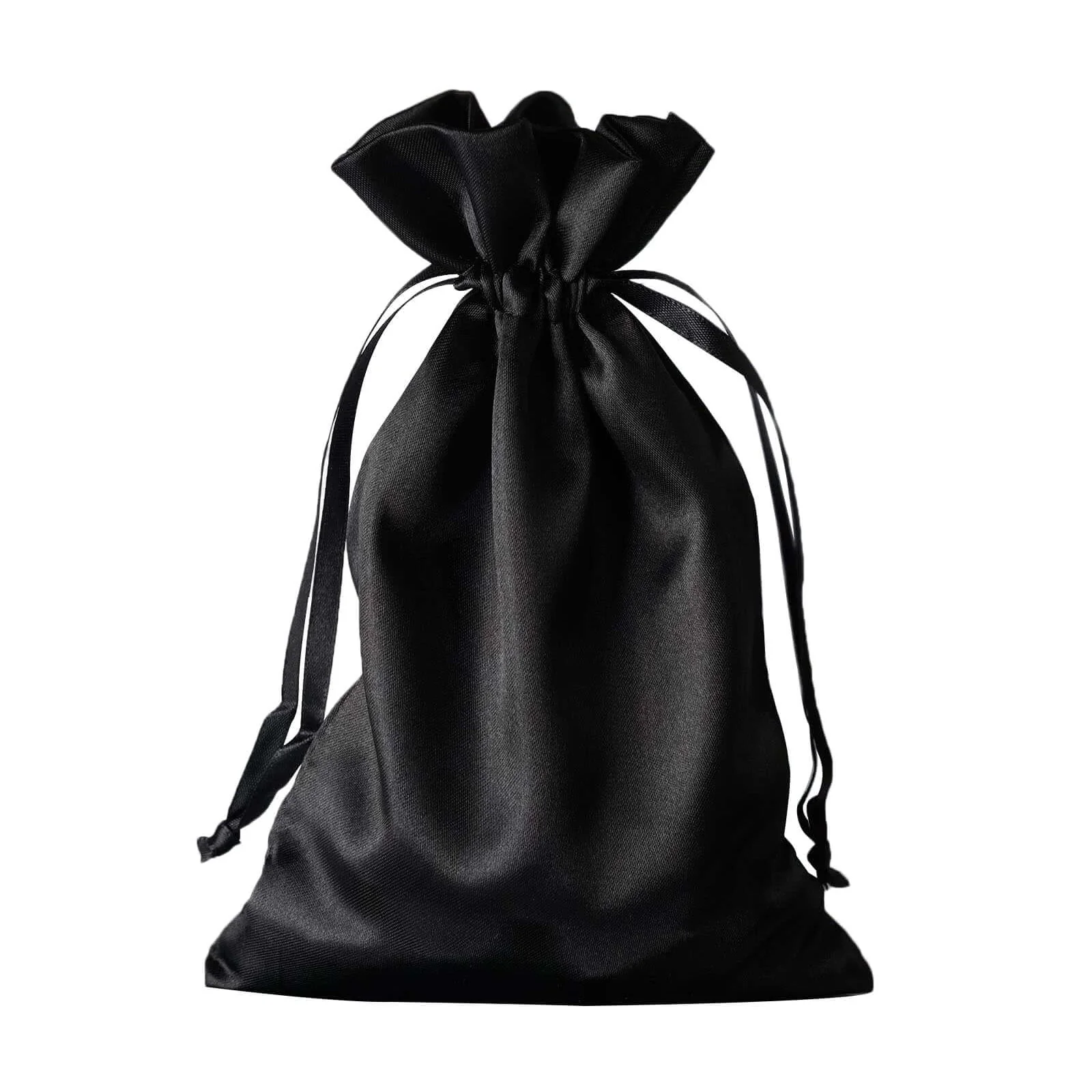 60 Pack Black Satin Wedding Party Favor Bags, Drawstring Pouch Gift Bags 6"x9" - Image 7