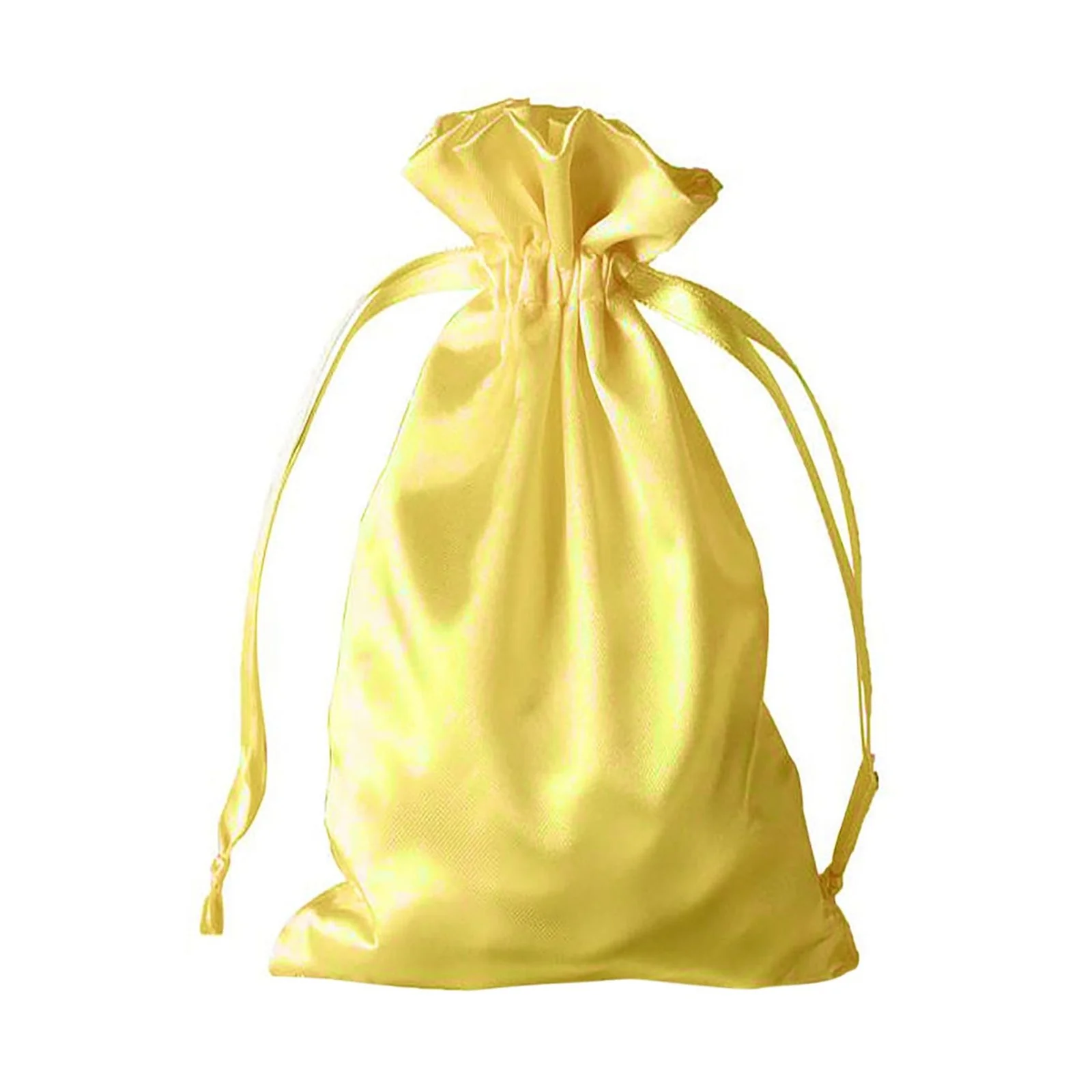 60 Pack Gold Satin Wedding Party Favor Bags, Drawstring Pouch Gift Bags 6"x9" - Image 7