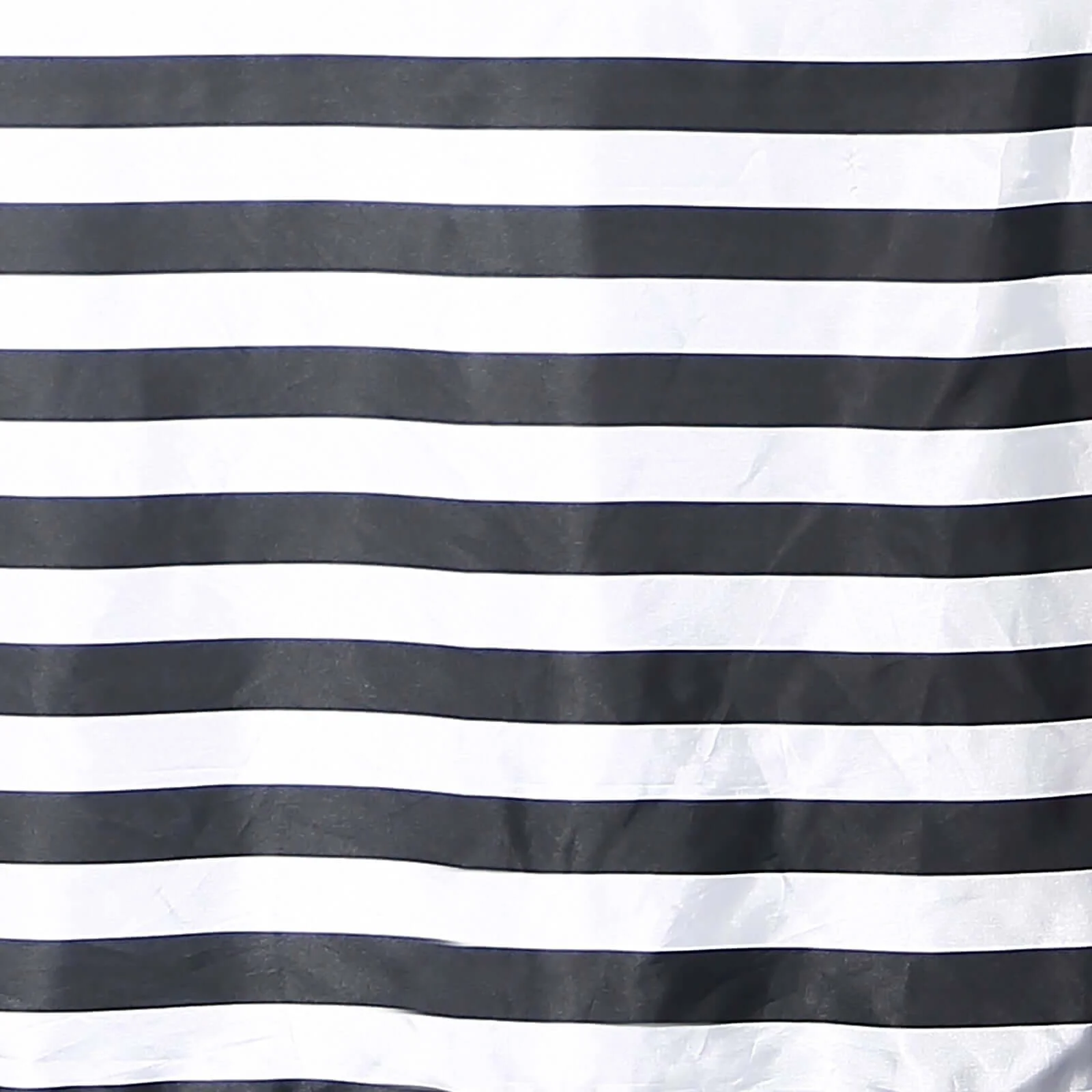 Satin Rectangle Tablecloth 90"x156" Black/White Striped Design - Durable & Seamless Table Cover - Image 8