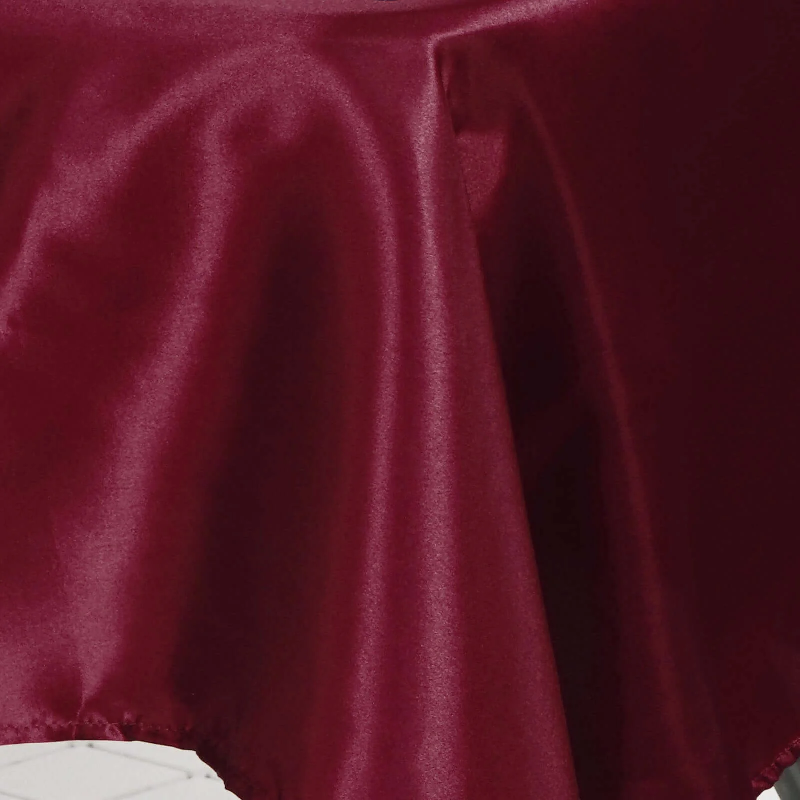 Satin Rectangular Tablecloth 60"x102" Burgundy - Wrinkle-Resistant & Durable Table Cover - Image 7
