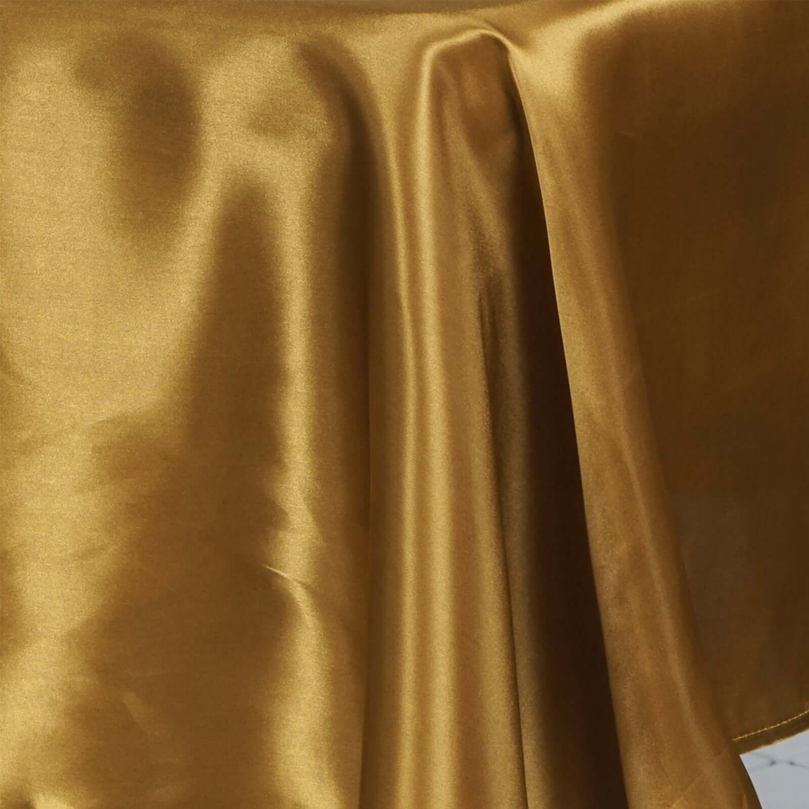 Satin Rectangular Tablecloth 60"x102" Gold - Wrinkle-Resistant and Durable Table Cover for Exquisite Weddings & Events - Image 3