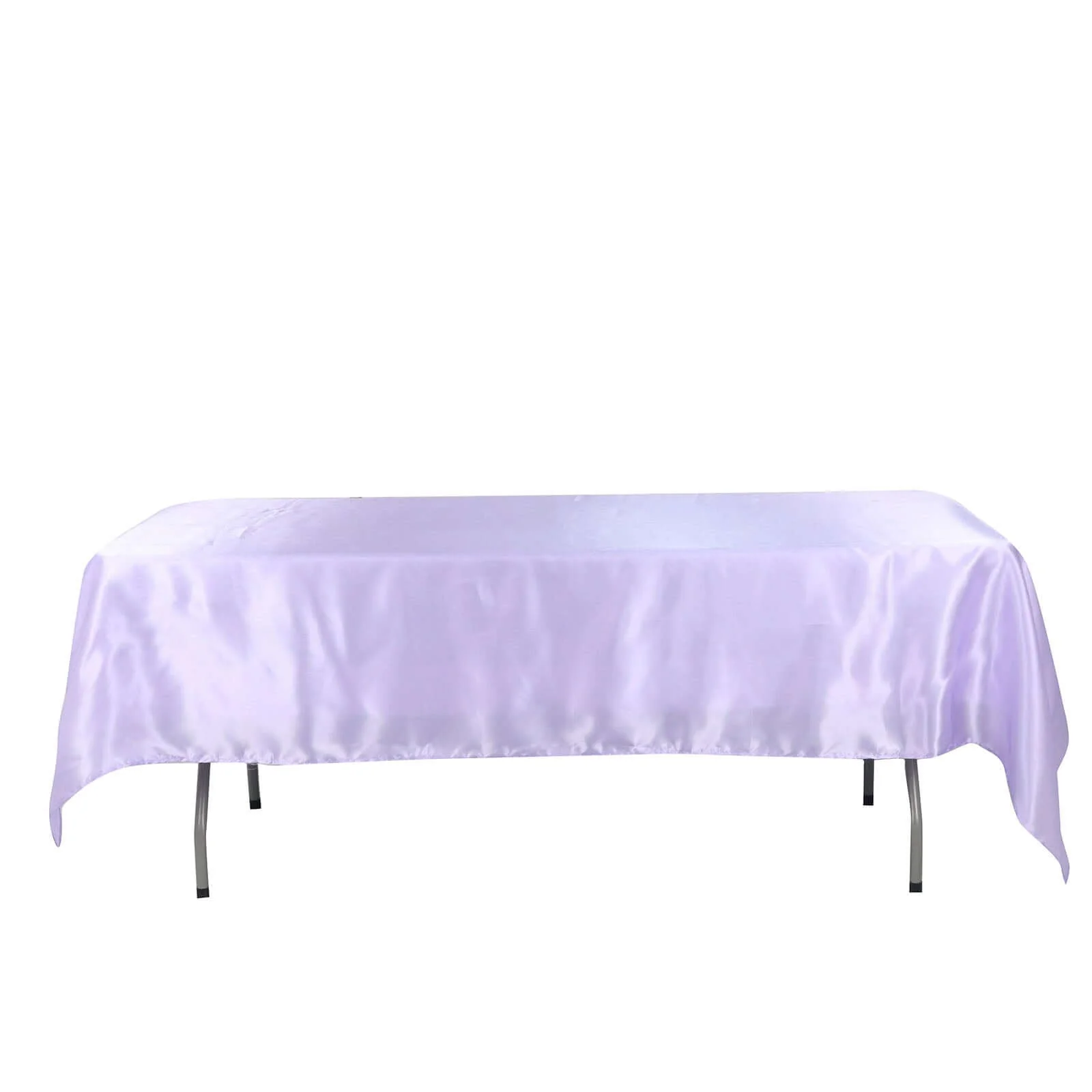 Satin Rectangular Tablecloth 60"x102" Lavender Lilac - Wrinkle-Resistant & Durable Table Cover - Image 6