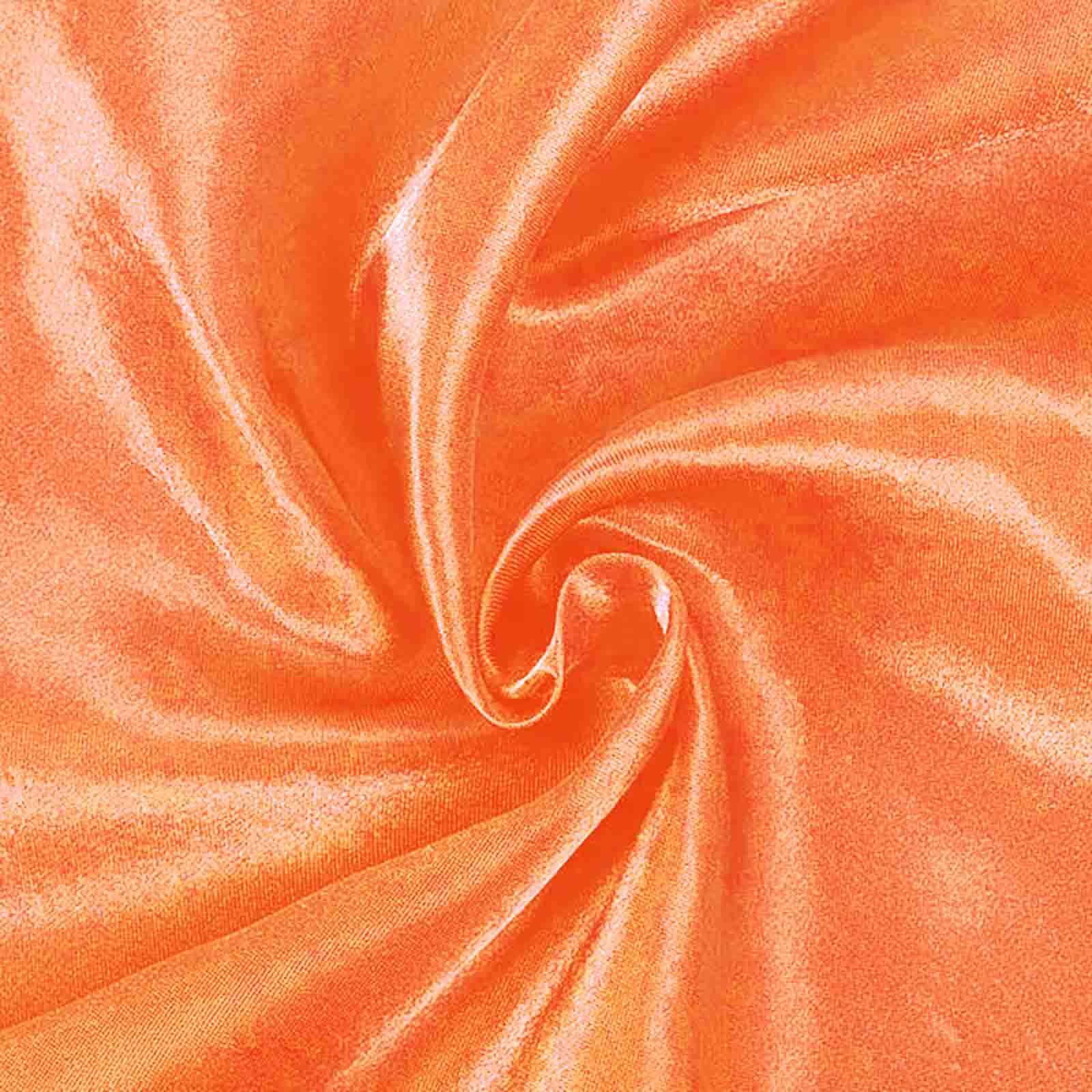 Satin Rectangular Tablecloth 60"x102" Orange - Wrinkle-Resistant & Durable Table Cover - Image 6
